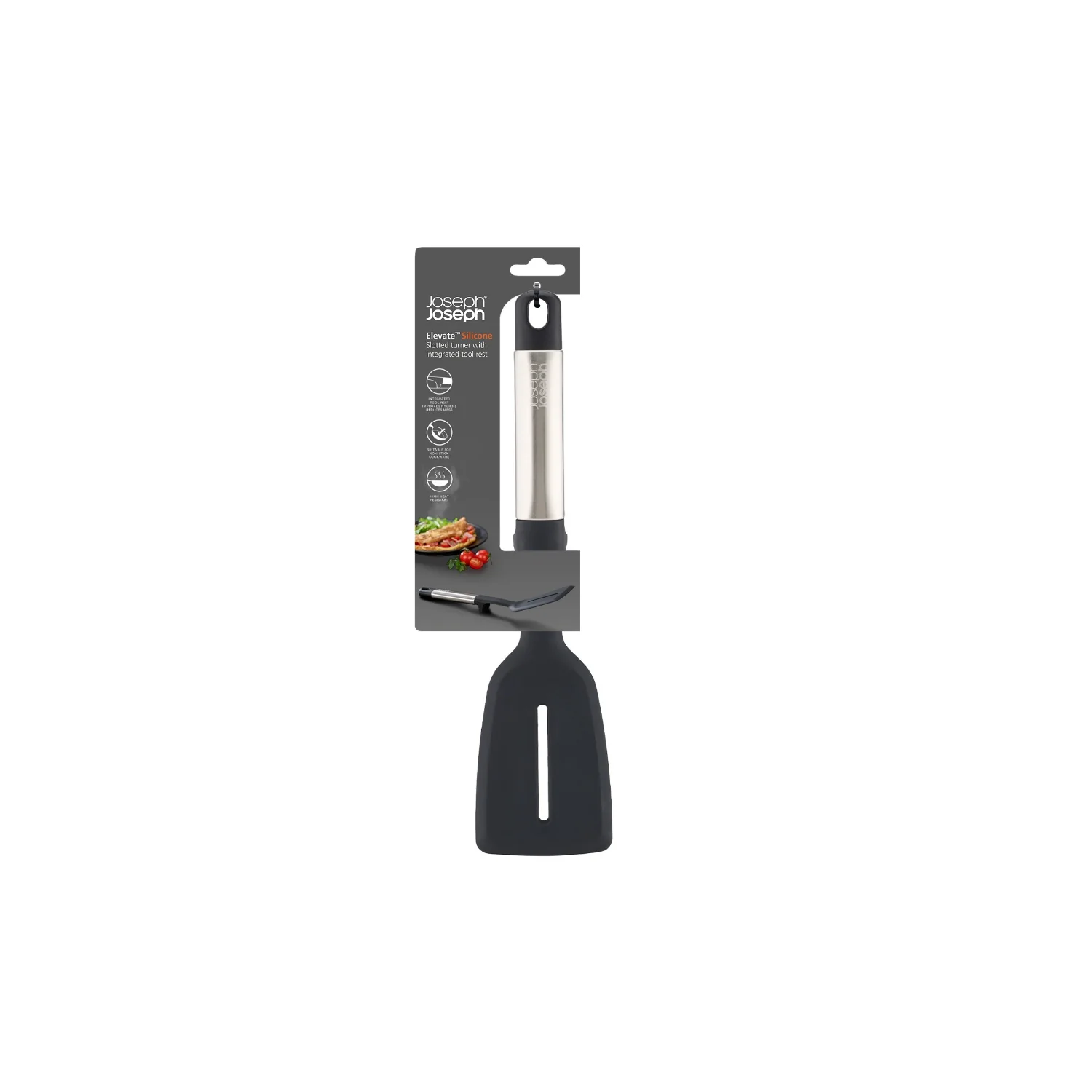 Joseph Joseph Elevate Stainless Steel & Silicone Slotted Turner - Image 4
