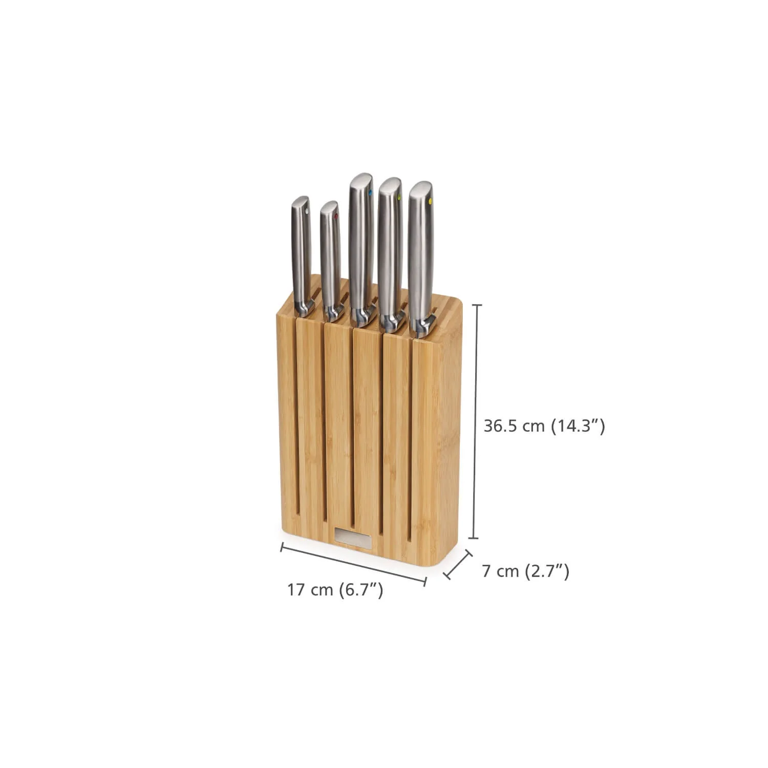 Joseph Joseph Elevate Steel 5-Piece Knife Set with Bamboo Block - Image 14