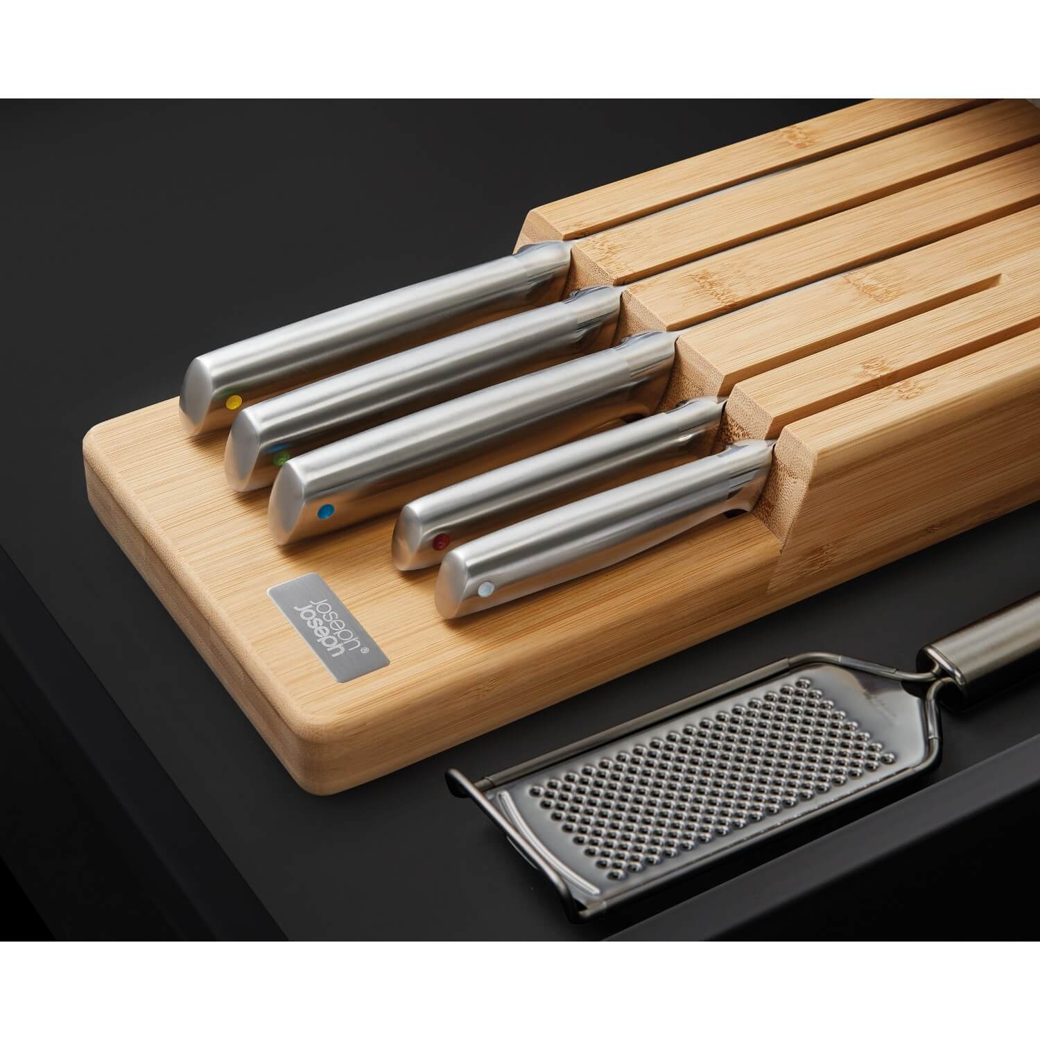 Joseph Joseph Elevate Steel 5-Piece Knife Set with Bamboo In-Drawer Tray - Image 12
