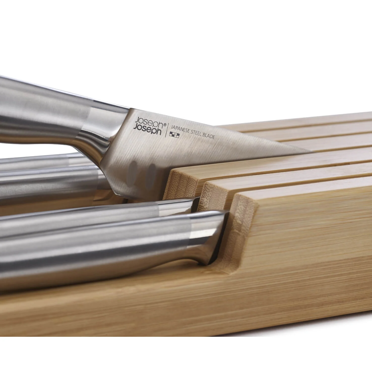 Joseph Joseph Elevate Steel 5-Piece Knife Set with Bamboo In-Drawer Tray - Image 8