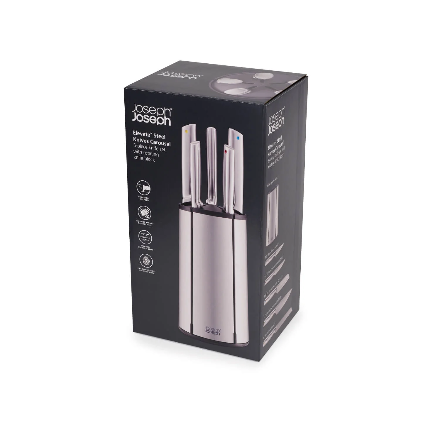 Joseph Joseph Elevate Steel Knives Carousel 5-Piece Set - Image 8
