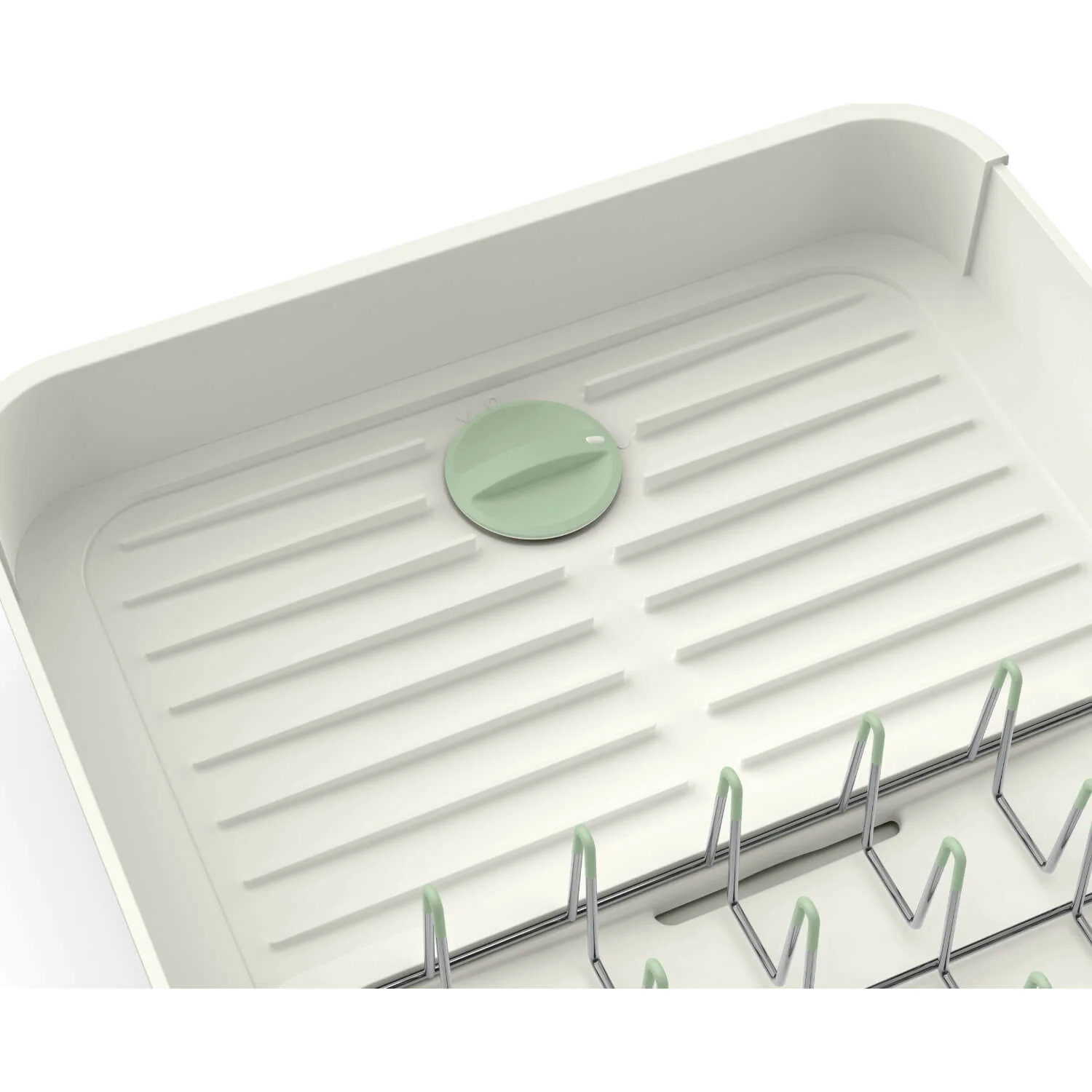 Joseph Joseph Extend Expandable Dish Rack - Light Stone & Sage Green - Image 6