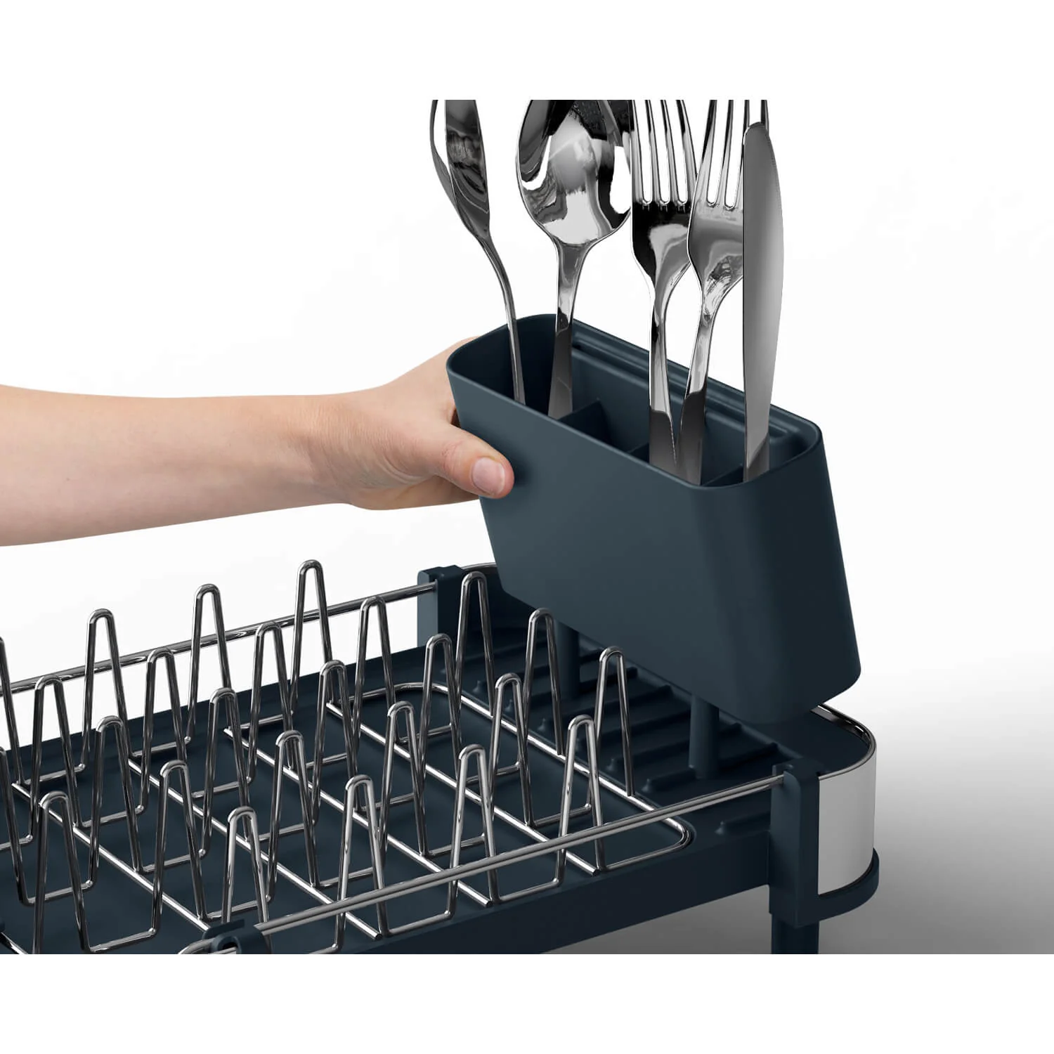 Joseph Joseph Extend™ Slim Expandable Stainless Steel Dish Rack - Grey - Image 6