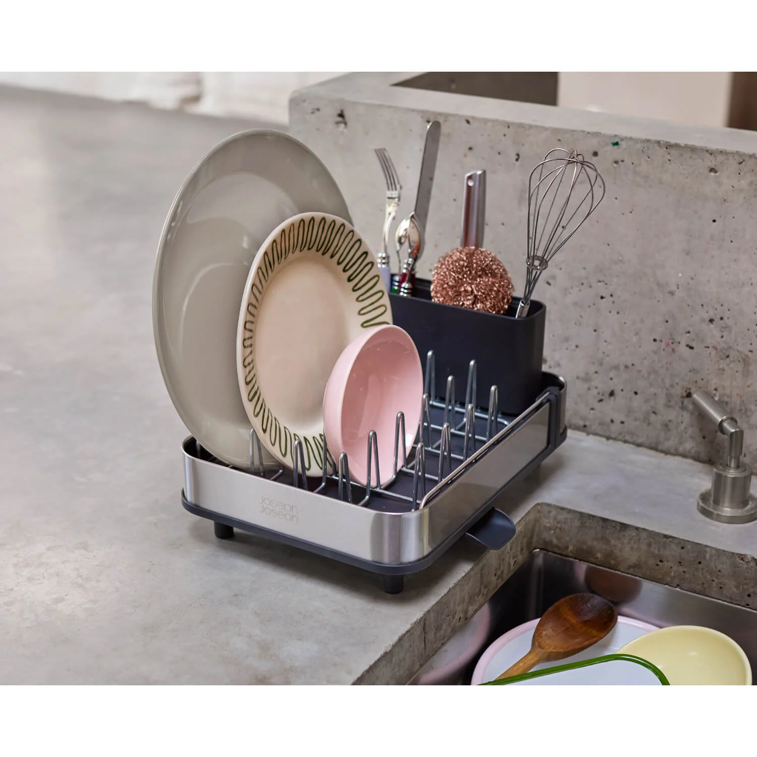 Joseph Joseph Extend™ Slim Expandable Stainless Steel Dish Rack - Grey - Image 7