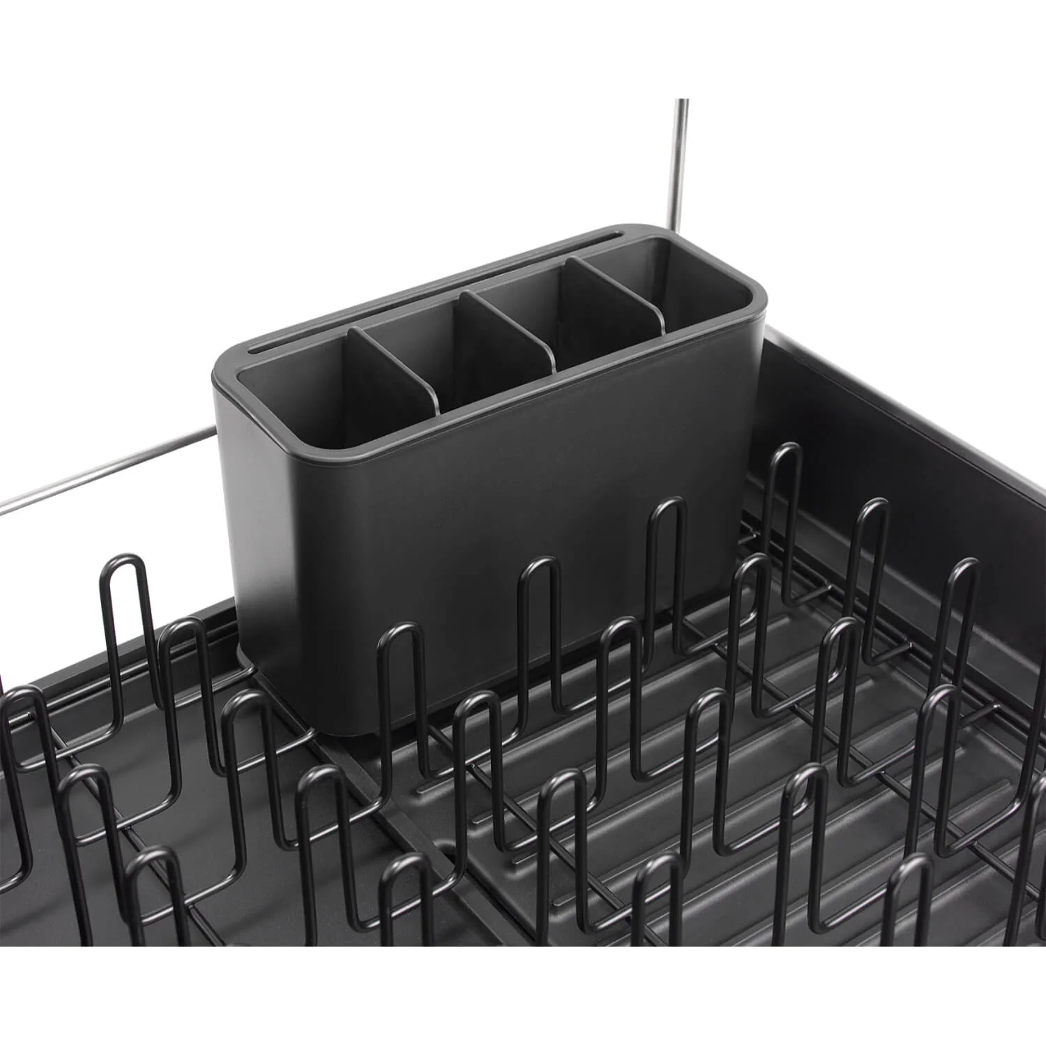 Joseph Joseph Extend™ Steel Plus Expandable Dish Drainer with Wine Rack - Black - Image 3