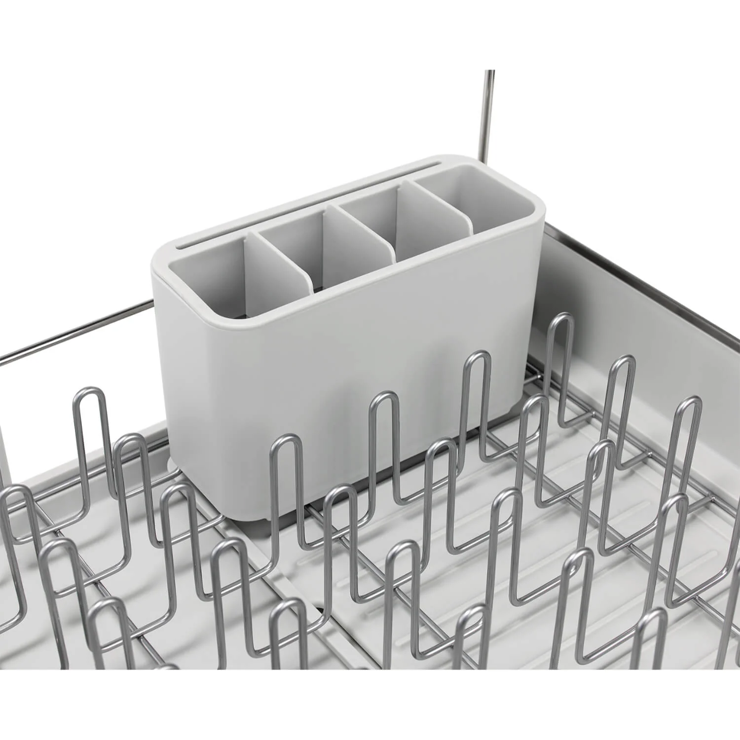Joseph Joseph Extend™ Steel Plus Expandable Dish Drainer with Wine Rack - Light Stone - Image 4