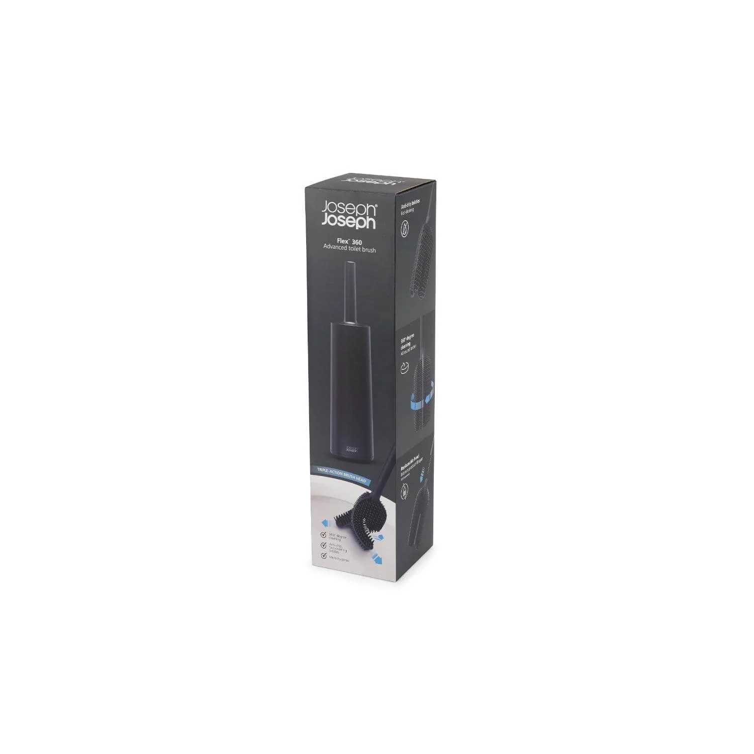 Joseph Joseph Flex 360 Toilet Brush - Matt Black - Image 4