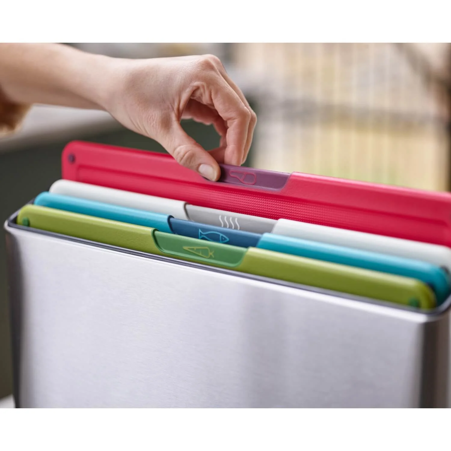 Joseph Joseph Folio Icon Steel 4-Piece Chopping Board Set - Image 6