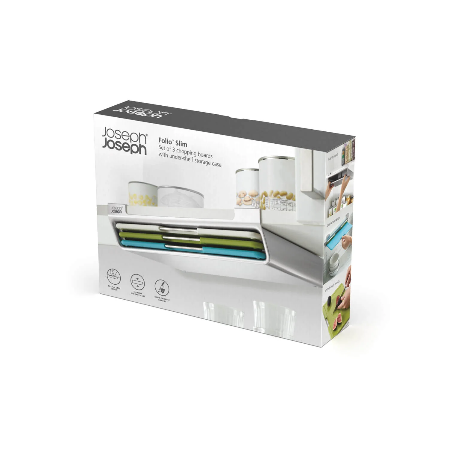Joseph Joseph Editions Folio Slim 3-Piece Hanging Chopping Board Set - Multi Coloured - Image 10