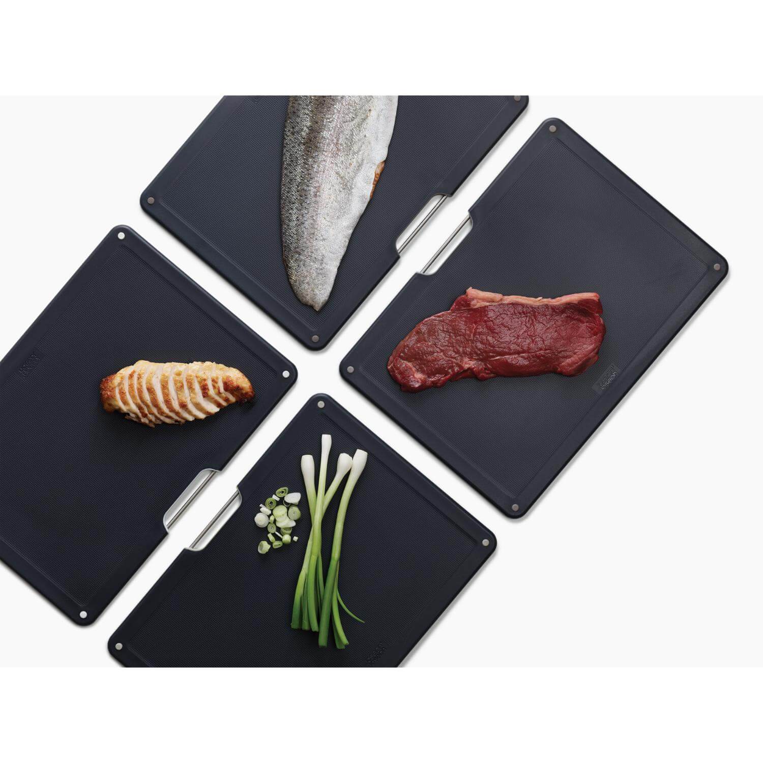 Joseph Joseph Folio Steel 4-Piece Chopping Board Set - Rose Gold - Image 5