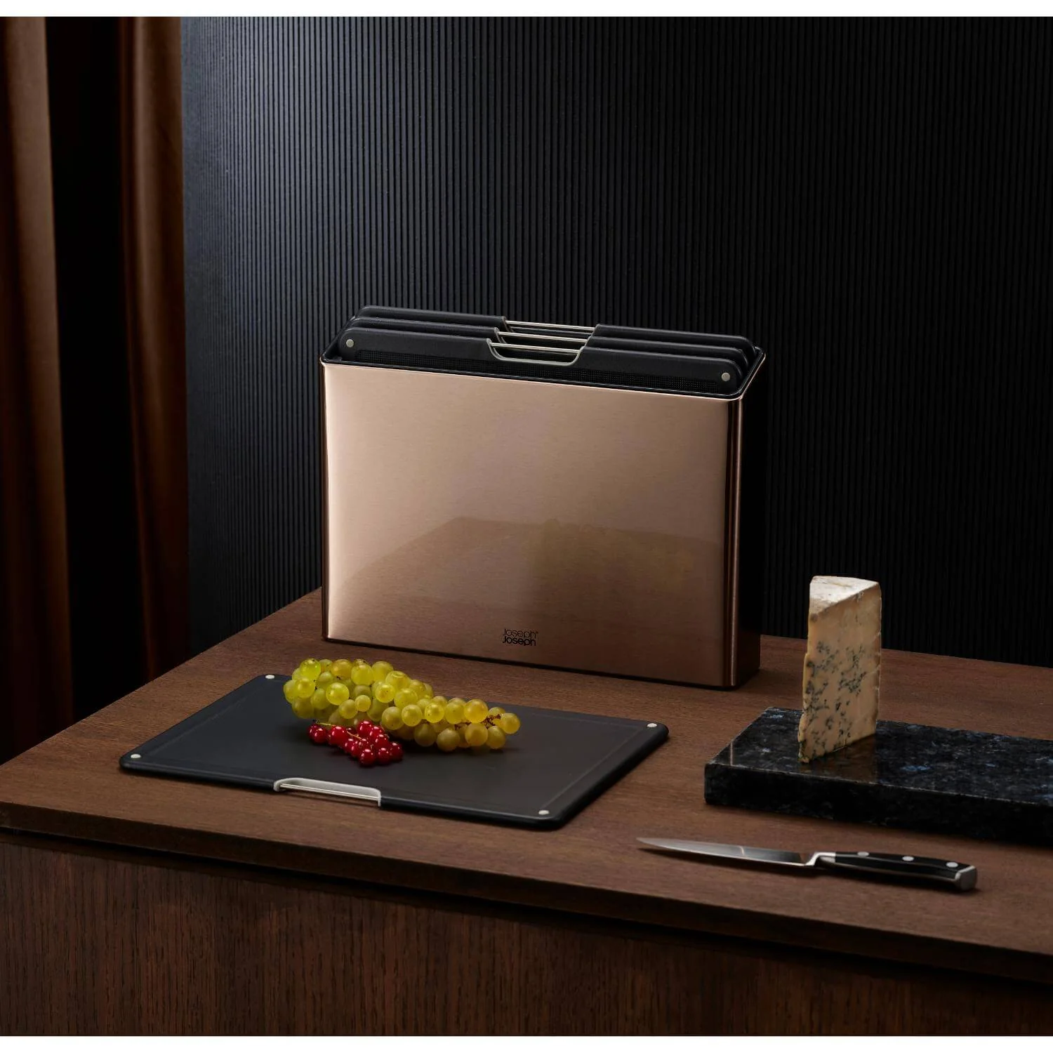 Joseph Joseph Folio Steel 4-Piece Chopping Board Set - Rose Gold - Image 6