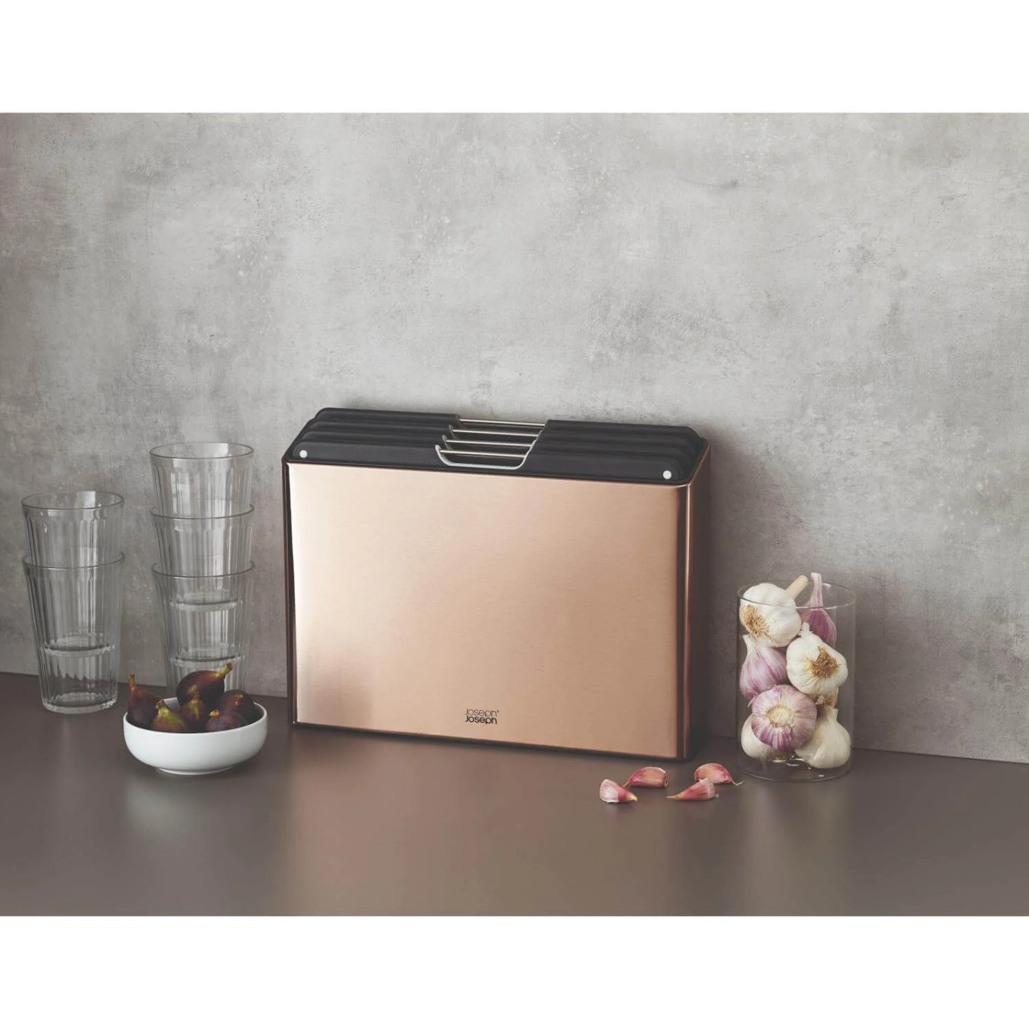 Joseph Joseph Folio Steel 4-Piece Chopping Board Set - Rose Gold - Image 7