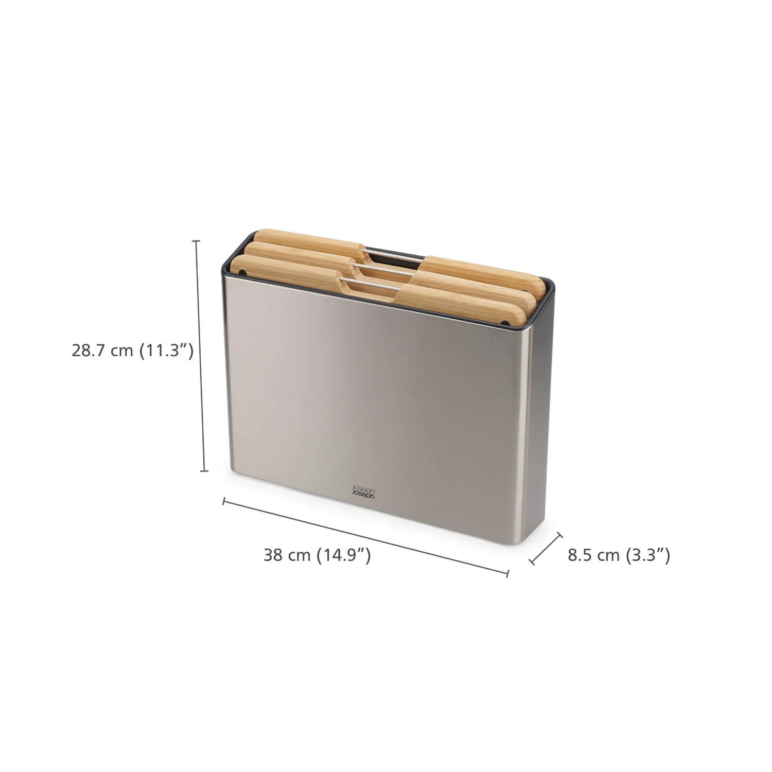 Joseph Joseph Folio Steel Bamboo 3-Piece Chopping Board Set - Image 6