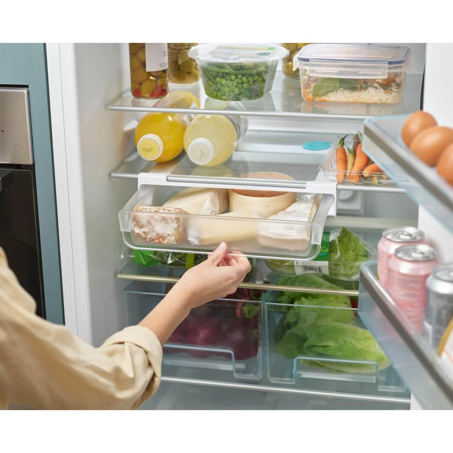 Joseph Joseph FridgeStore Under Shelf Storage Drawer - Clear - Image 6
