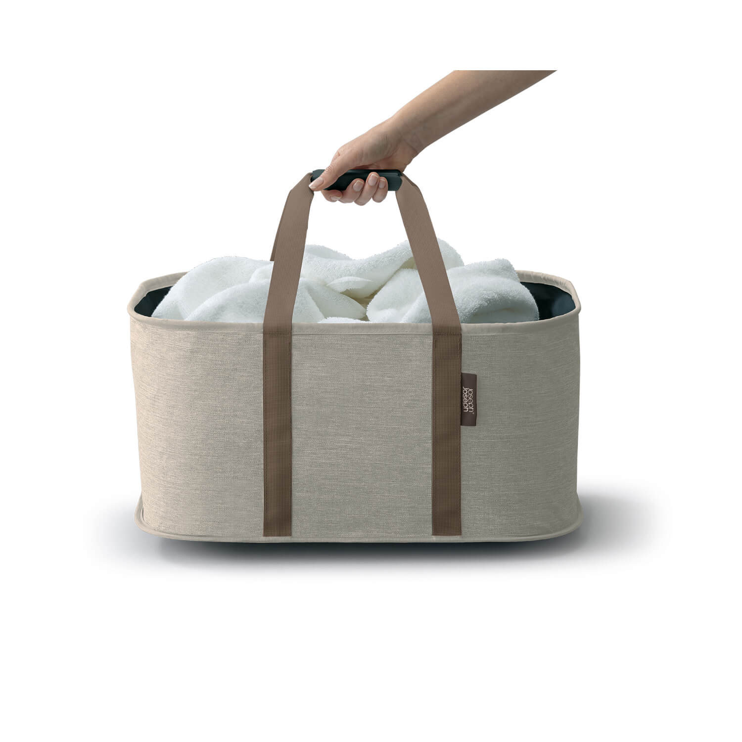 Joseph Joseph Hold-All™ Collapsible 35L Laundry Basket - Ecru - Image 2