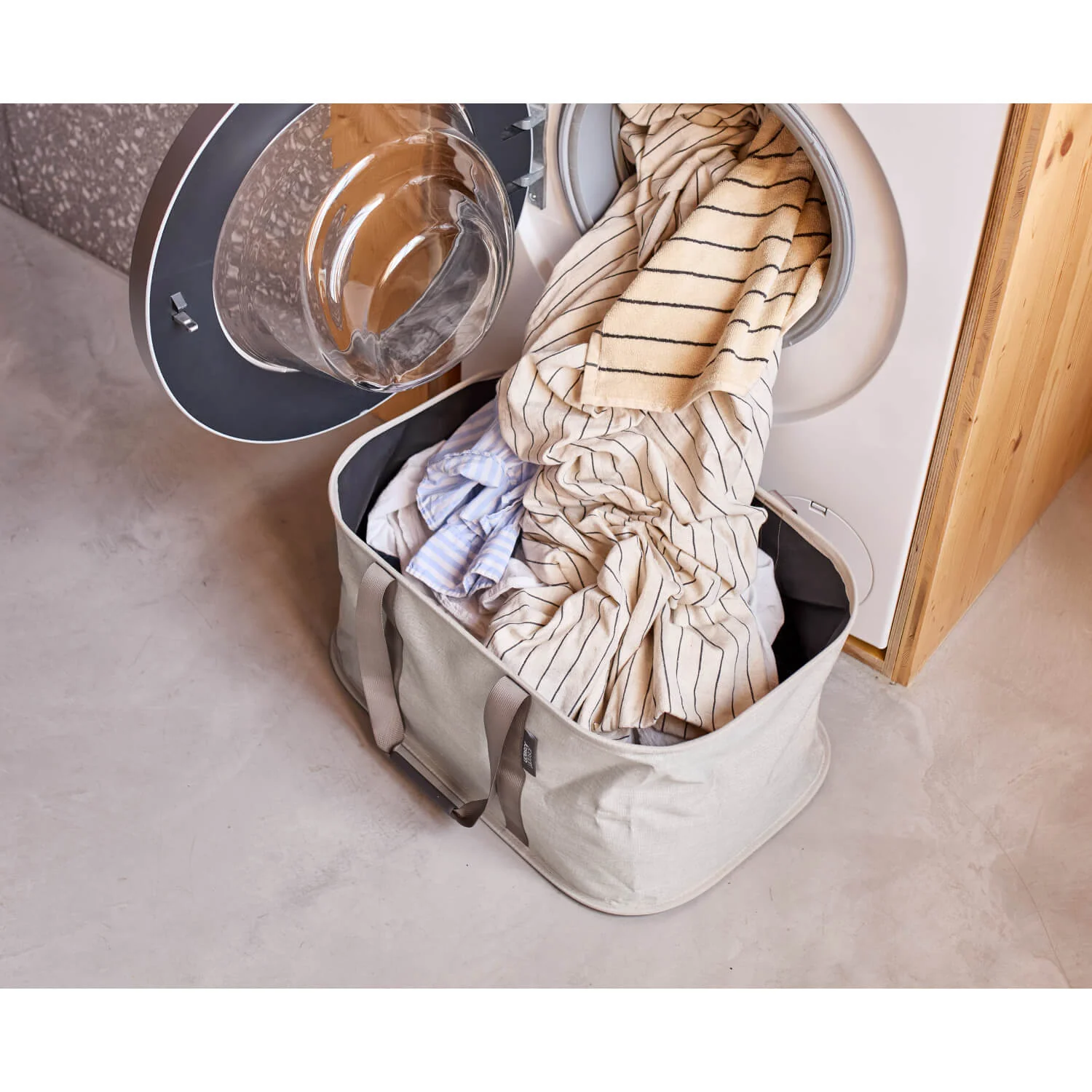 Joseph Joseph Hold-All™ Collapsible 35L Laundry Basket - Ecru - Image 5