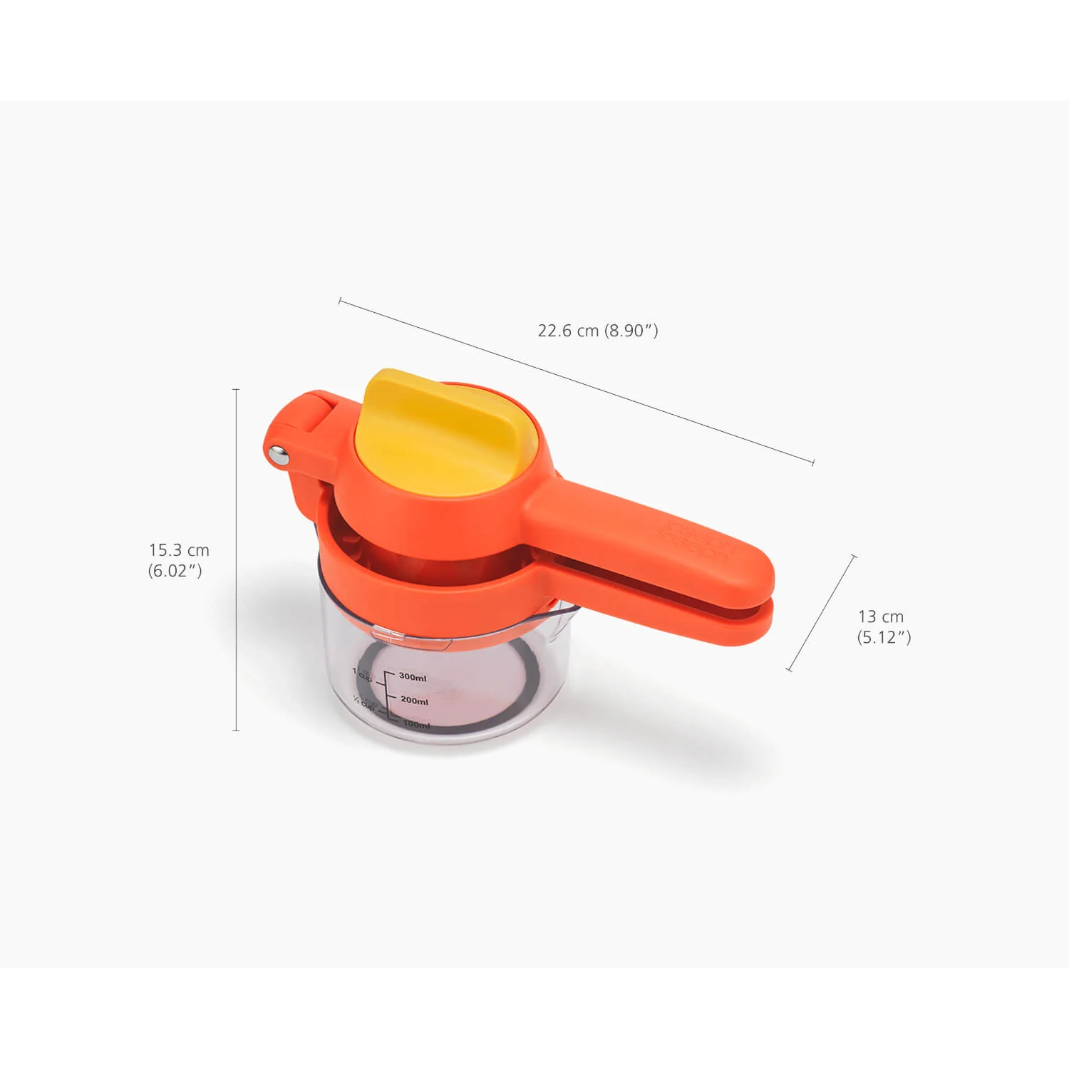 Joseph Joseph JuiceMax™ Dual-Action Citrus Press with Measuring Cup - Orange - Image 9