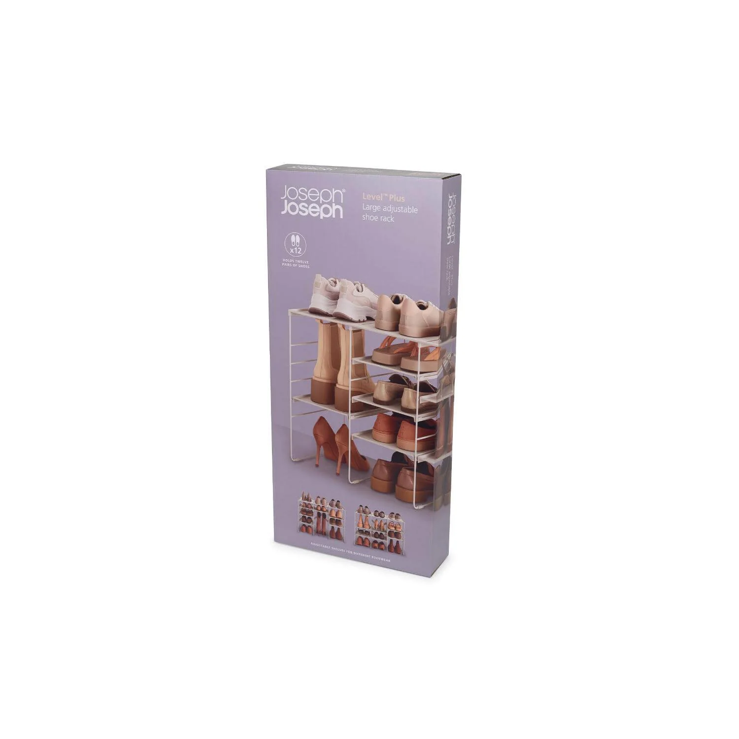 Joseph Joseph Level Plus Large Adjustable Shoe Rack - Ecru - Image 2