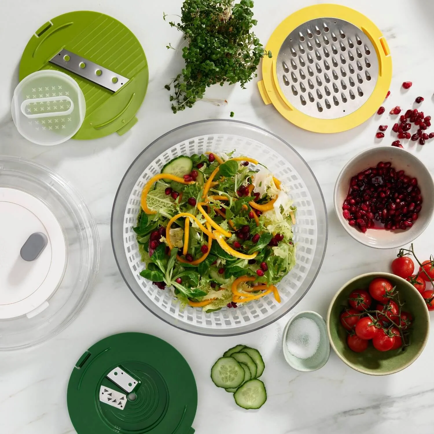 Joseph Joseph Multi Prep 4 Piece Salad Set - Green - Image 10