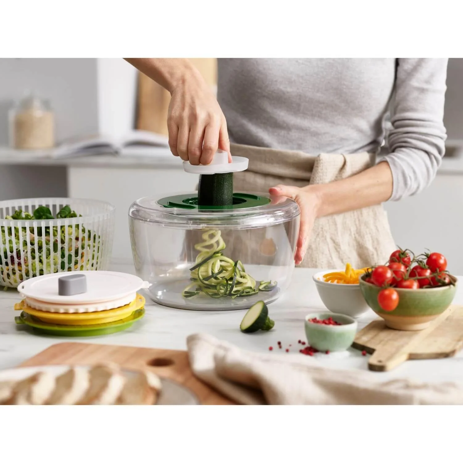 Joseph Joseph Multi Prep 4 Piece Salad Set - Green - Image 7