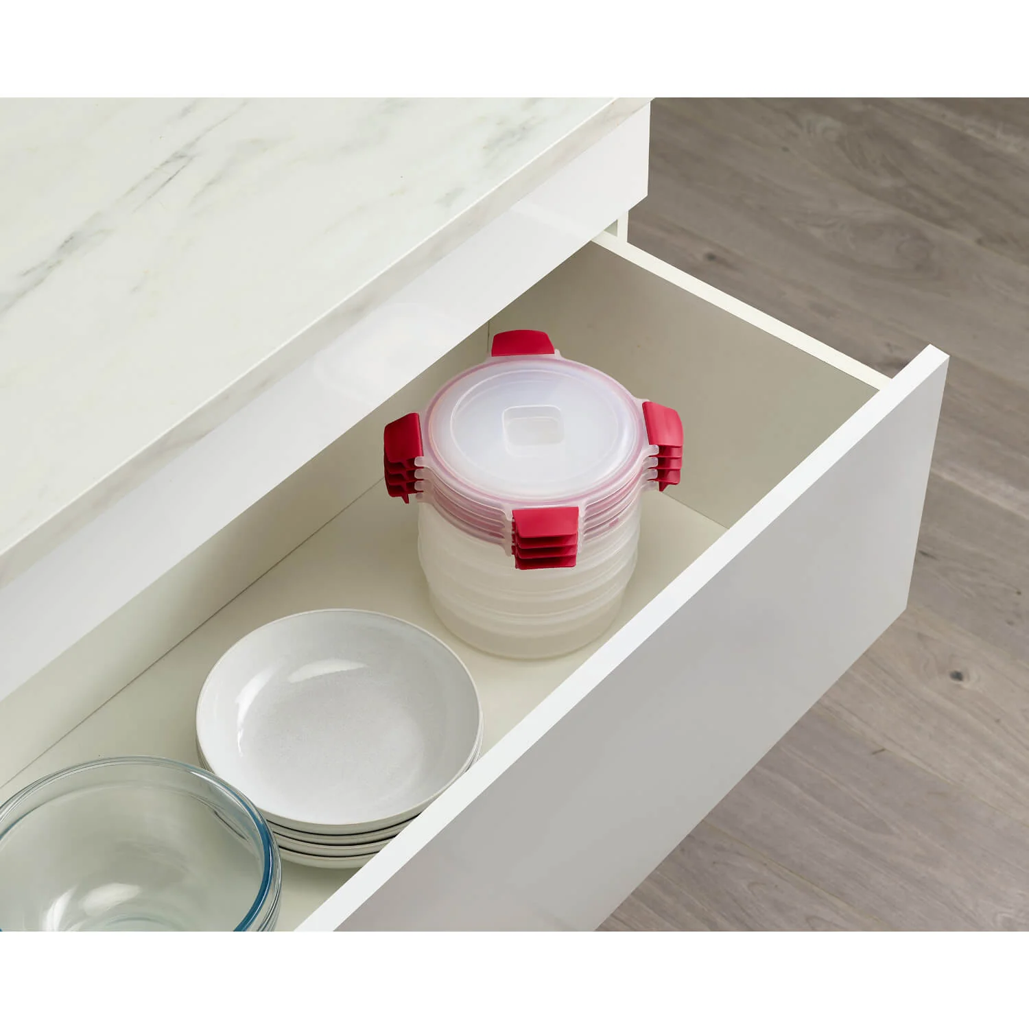 Joseph Joseph Nest™ Lock 4-Piece 1 Litre Round Food Container Set - Image 7