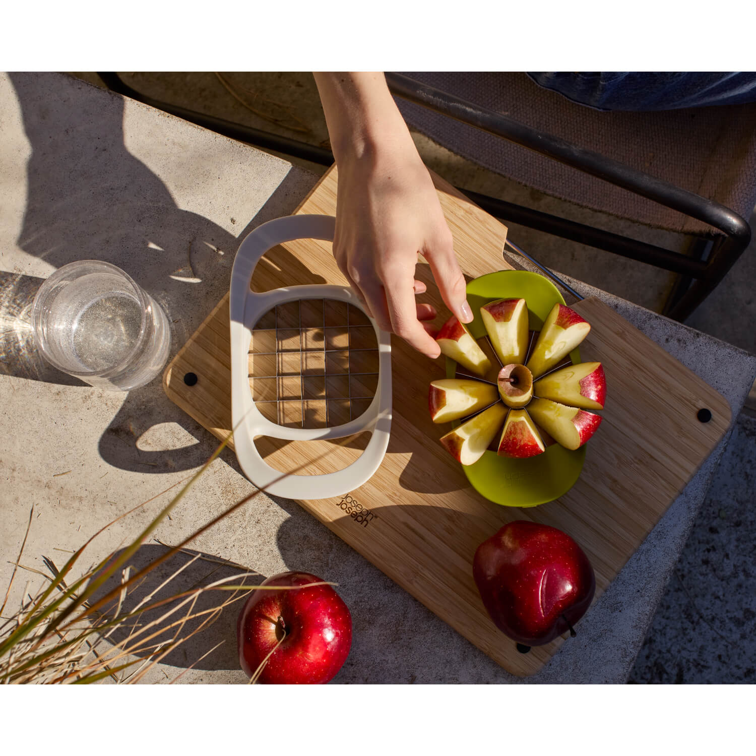 Joseph Joseph Nest™ Press 2-In-1 Fruit & Vegetable Cutter - Image 7