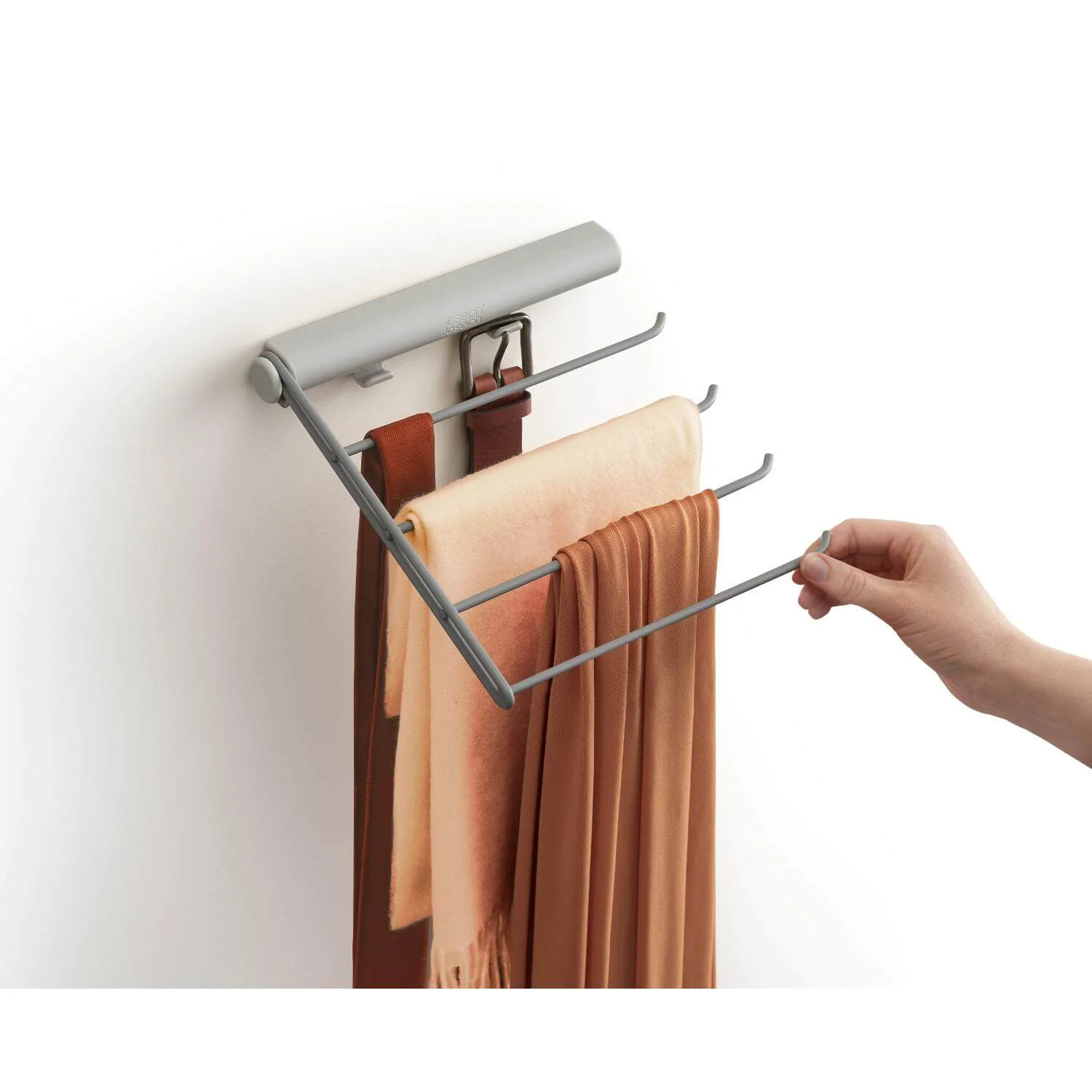 Joseph Joseph Orderly Belt, Tie & Scarf Hanging Rail - Ecru - Image 4
