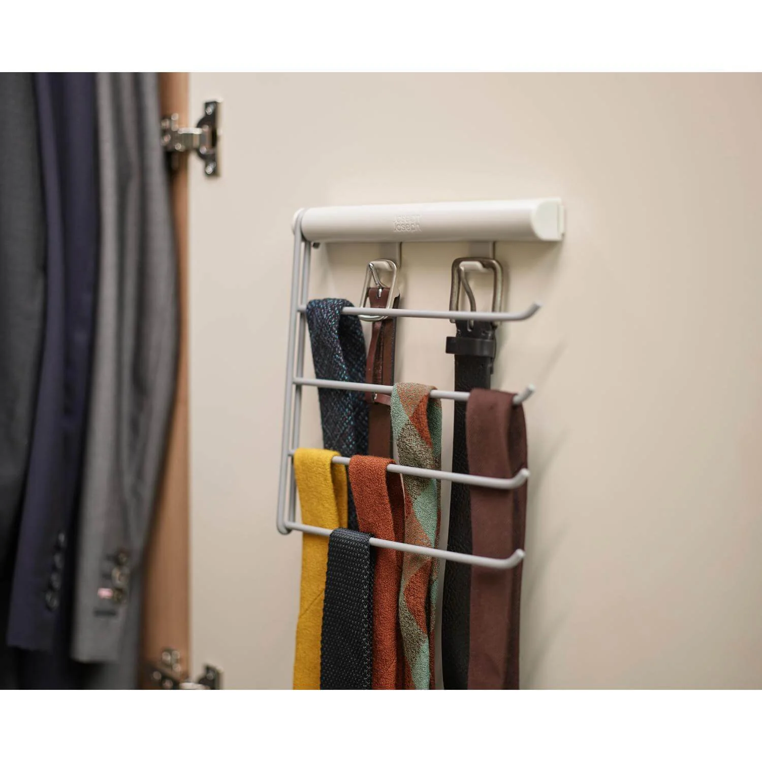 Joseph Joseph Orderly Belt, Tie & Scarf Hanging Rail - Ecru - Image 7