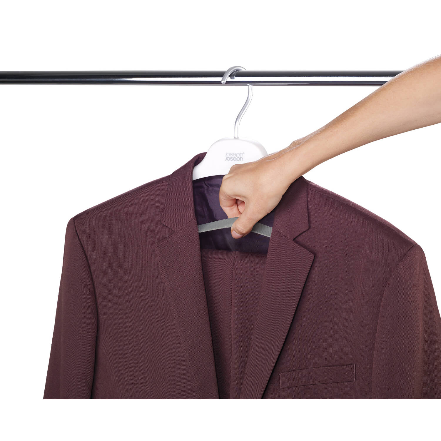 Joseph Joseph Orderly™ Pack Of 2 Suit & Coat Hangers - Ecru - Image 7