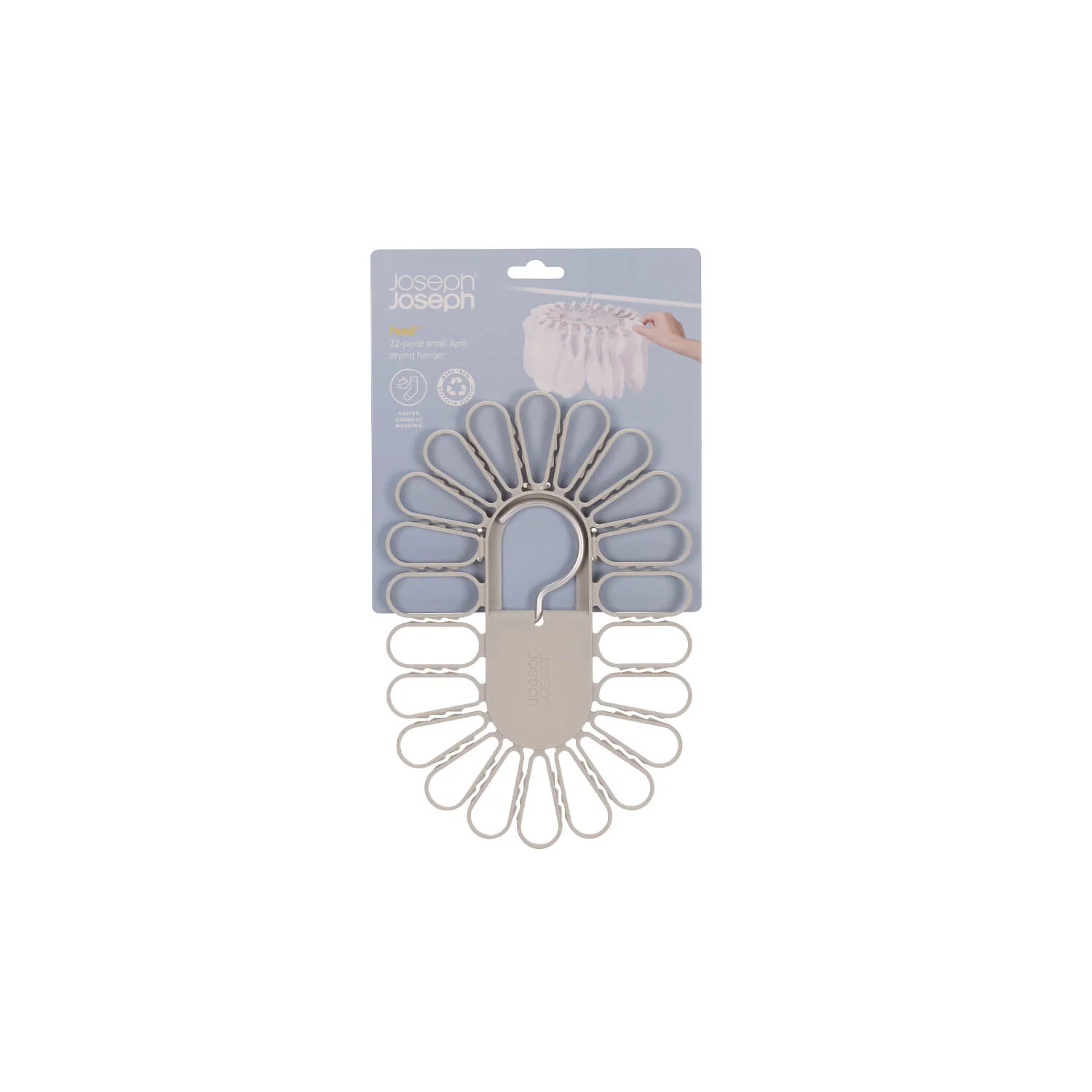 Joseph Joseph Petal™ 22 Piece QuickGrip Small Items Hanger - Ecru - Image 4