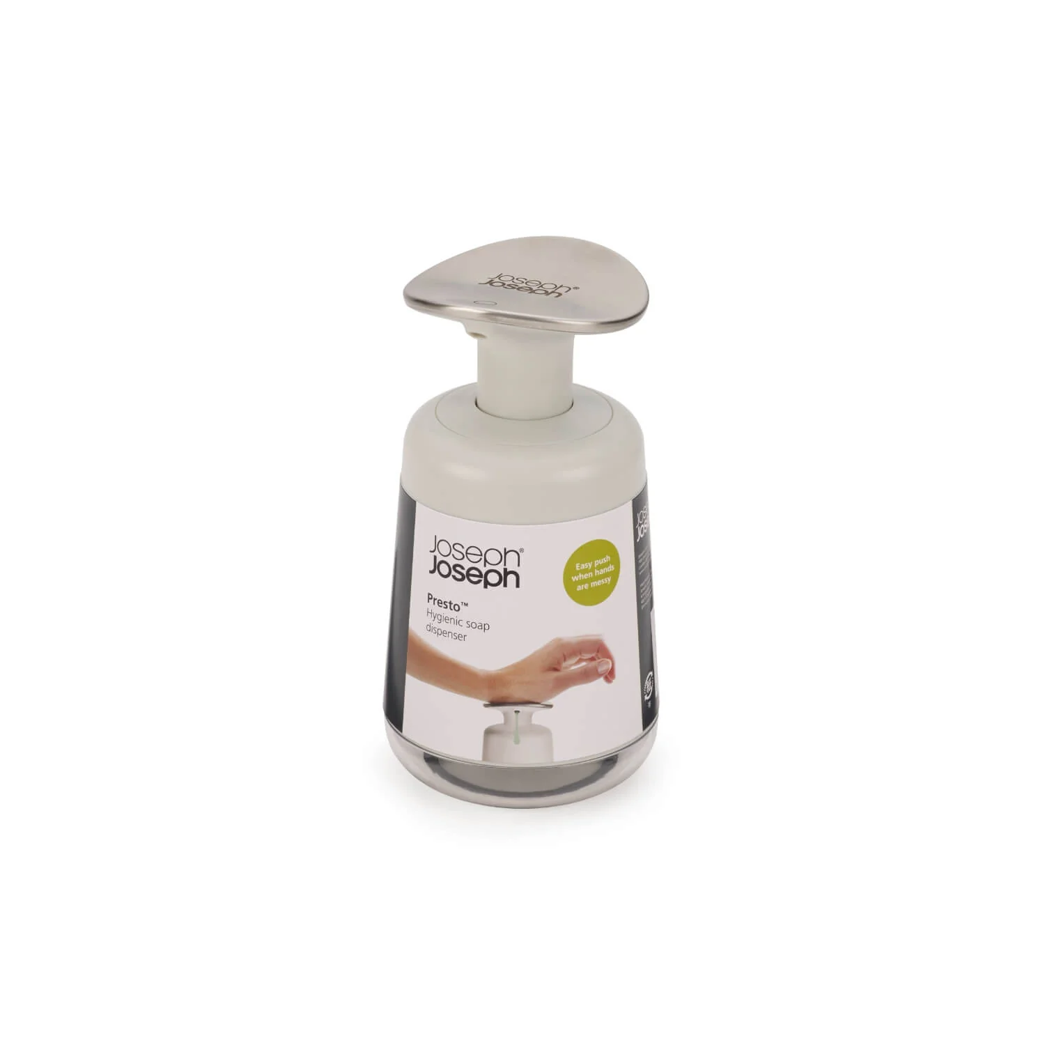 Joseph Joseph Presto Hygienic Soap Dispenser - Light Stone - Image 5