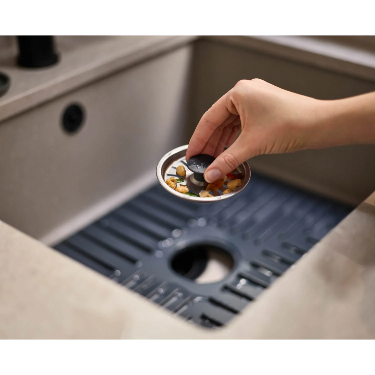 Joseph Joseph SinkShield™ Grey Sink Protector With Plug - Large - Image 8