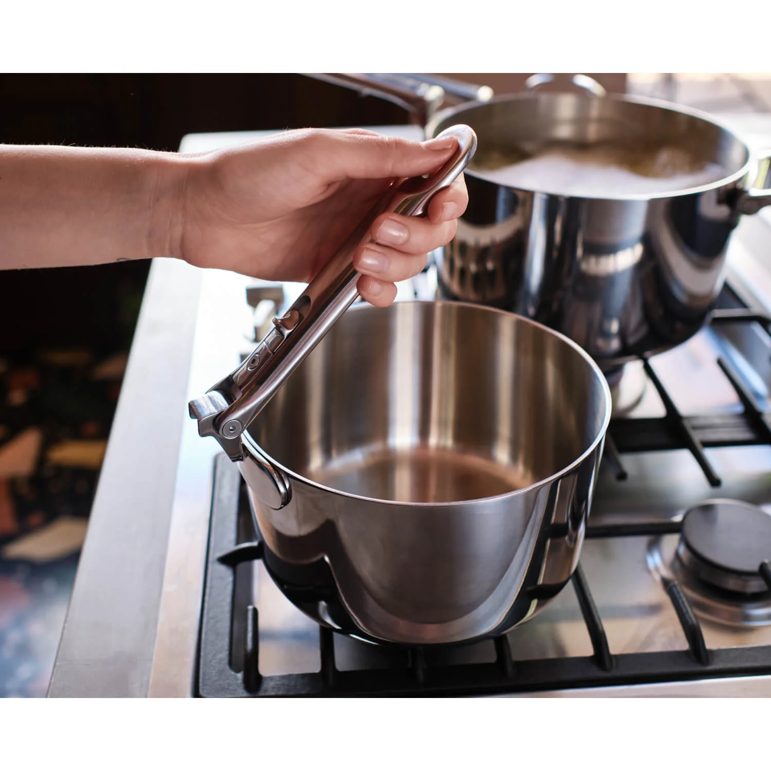 Joseph Joseph Space 3-Piece Folding Handle Saucepan Set - Stainless Steel - Image 14