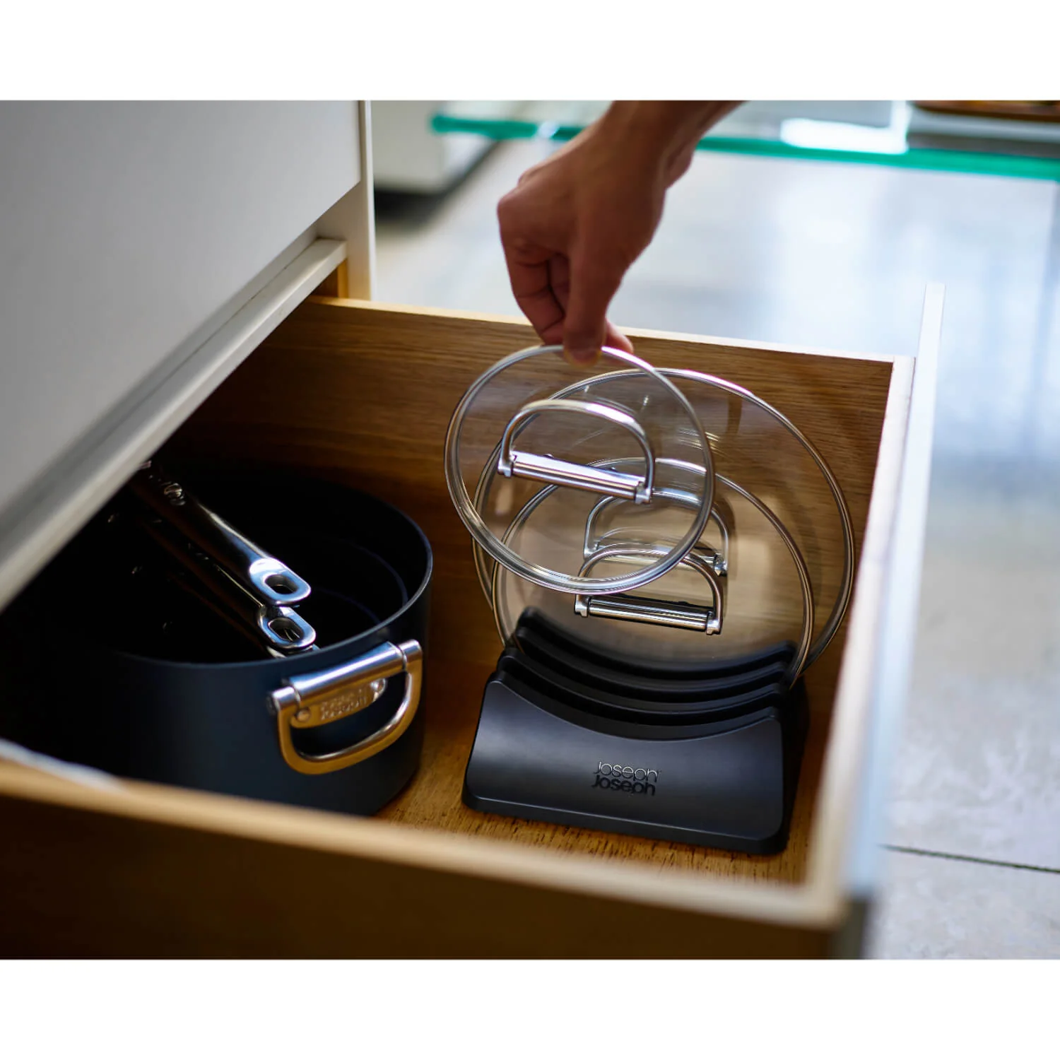 Joseph Joseph Space 3-Piece Lid Storage Stand - Image 7