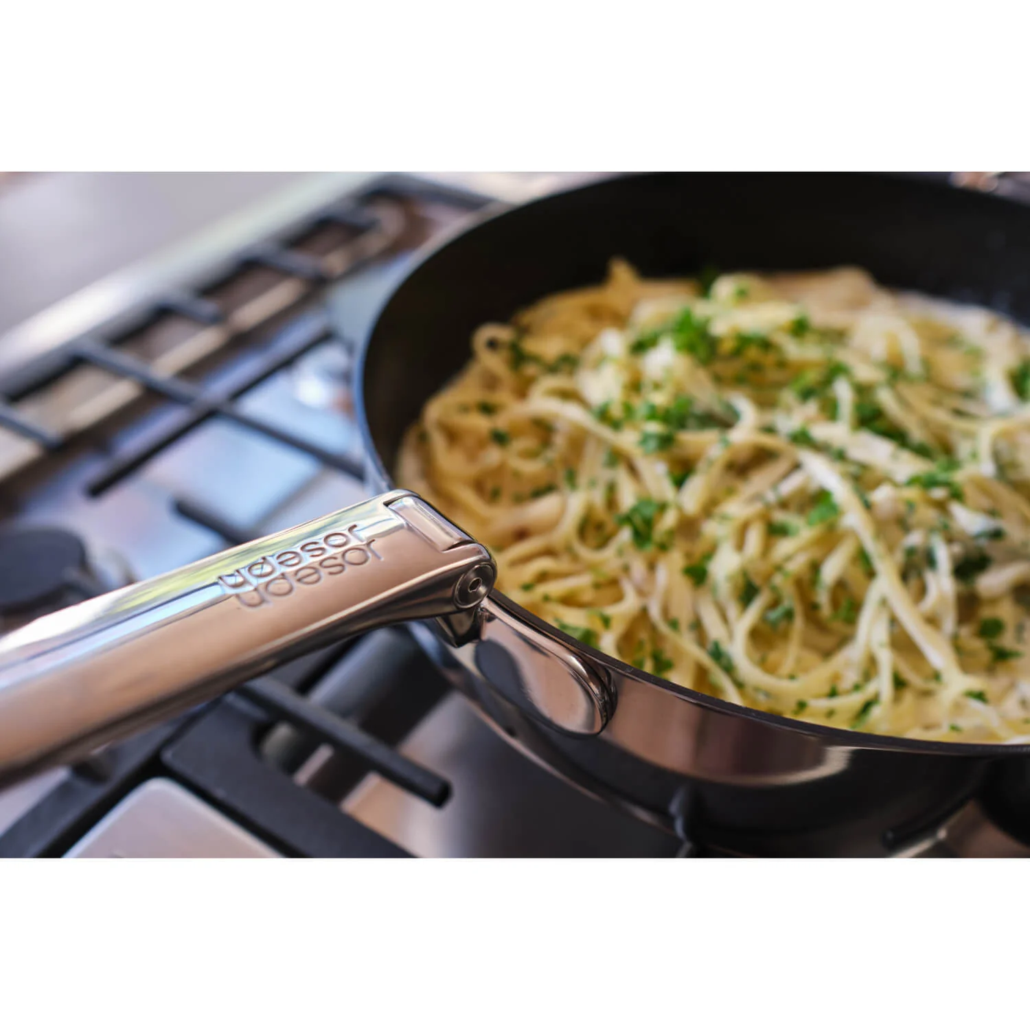 Joseph Joseph Space Non-Stick 28cm Folding Handle Frying Pan - Stainless Steel - Image 6