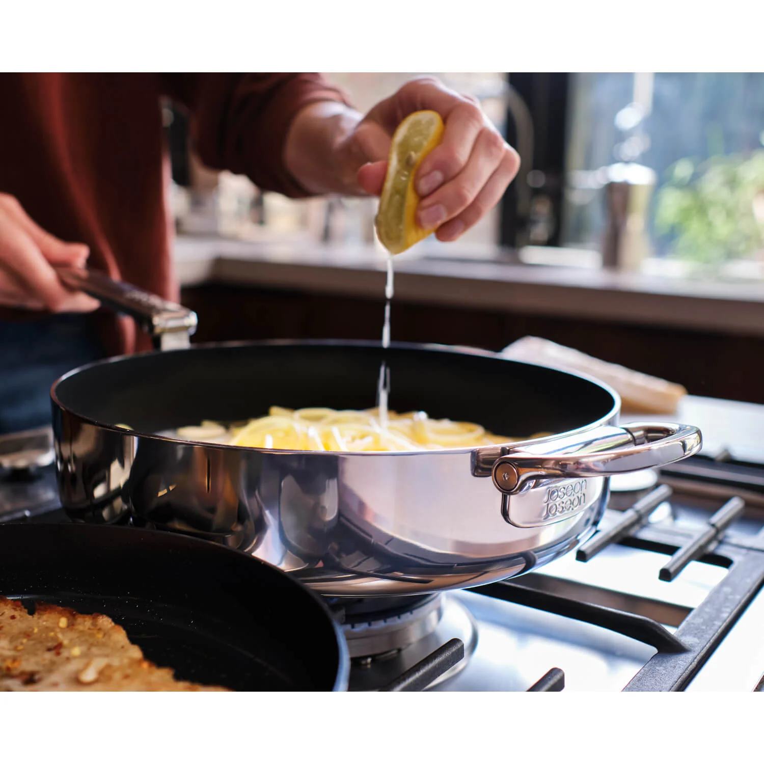 Joseph Joseph Space Non-Stick 28cm Folding Handle Frying Pan - Stainless Steel - Image 9