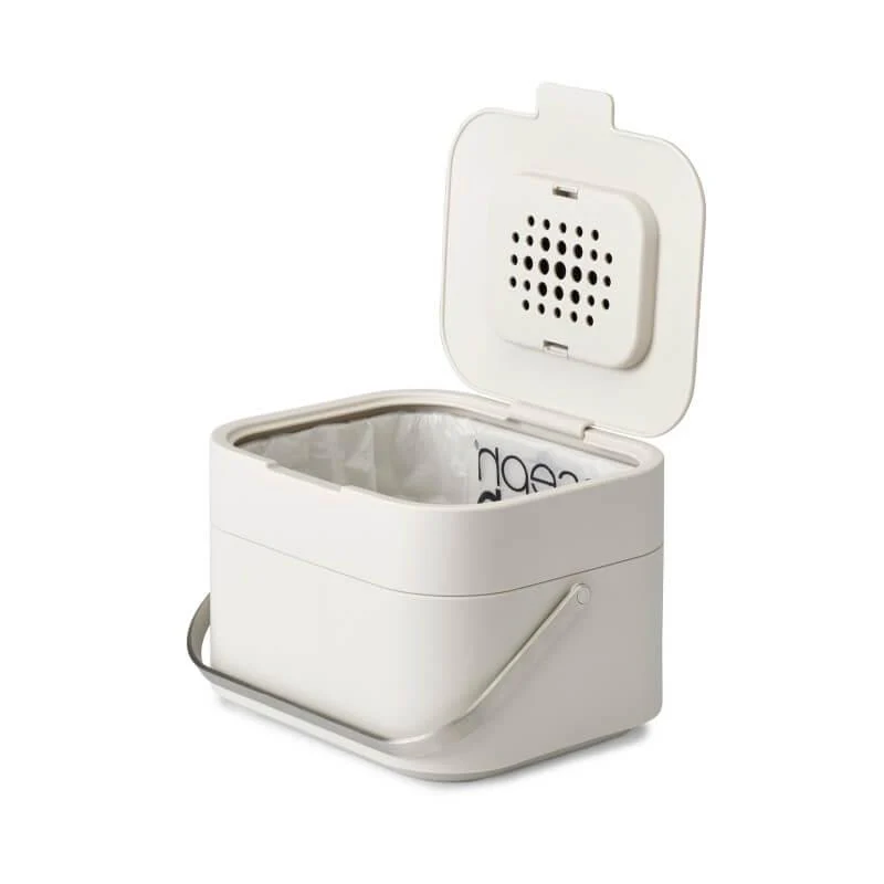 Joseph Joseph Stack 4 Food Waste Caddy - Stone - Image 3
