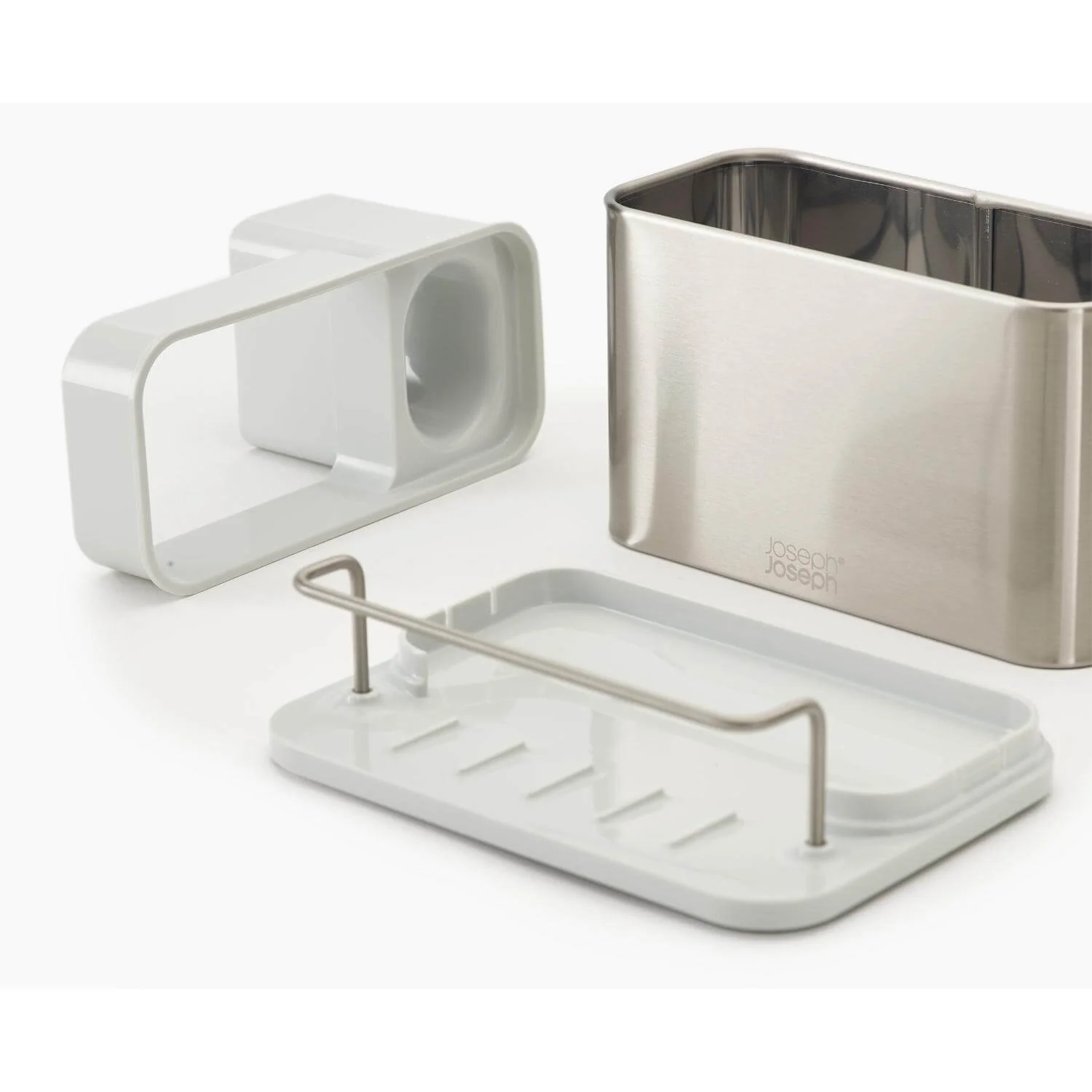 Joseph Joseph Surface Stainless Steel Sink Tidy - Light Stone - Image 4