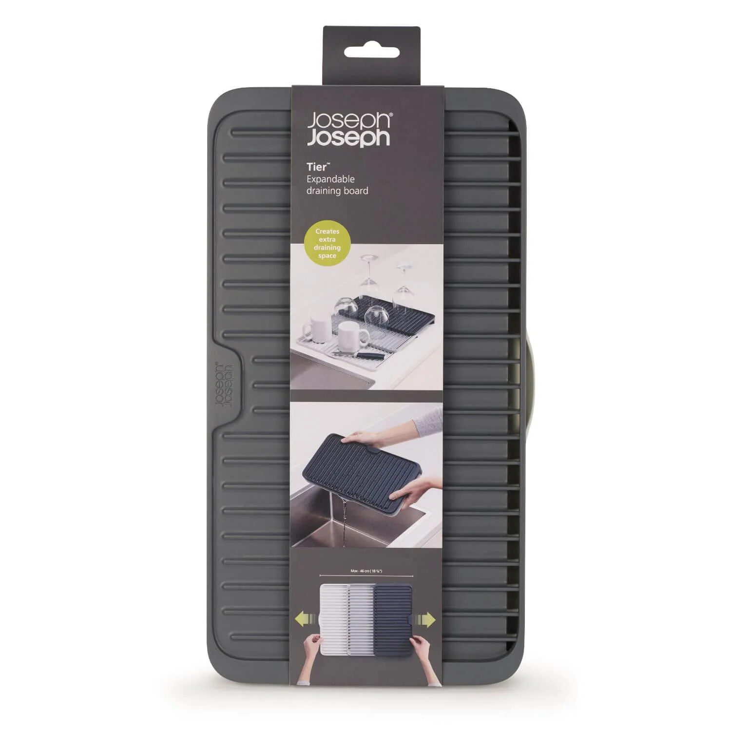 Joseph Joseph Tier Expandable Draining Mat - Grey - Image 12