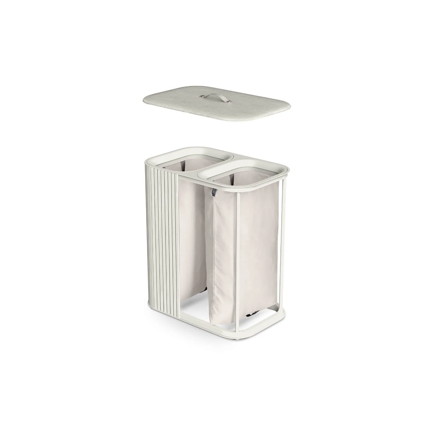 Joseph Joseph Tota Luxe 90 Litre Laundry Separation Bamboo Basket - Ecru - Image 2