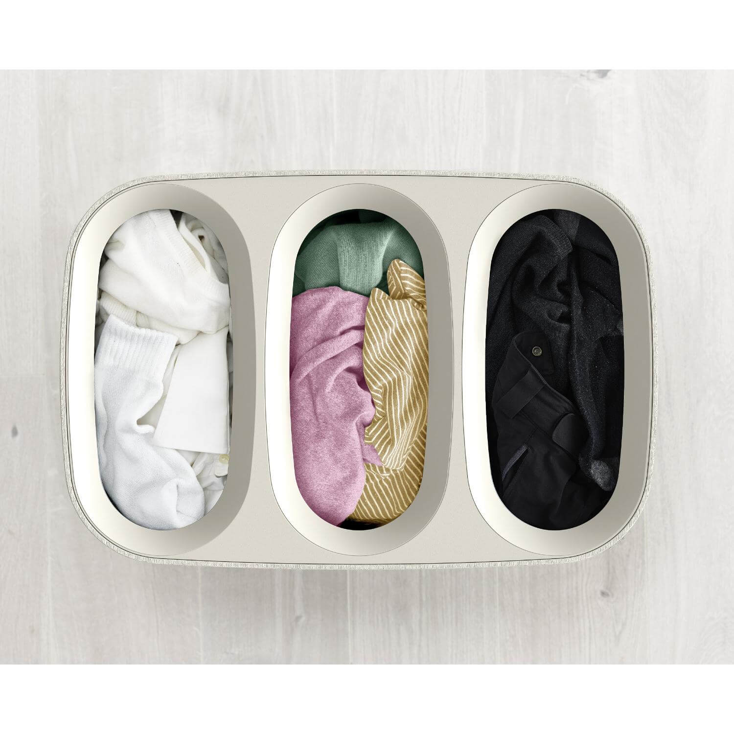 Joseph Joseph Tota Trio 90 Litre Separation Laundry Basket - Ecru - Image 7