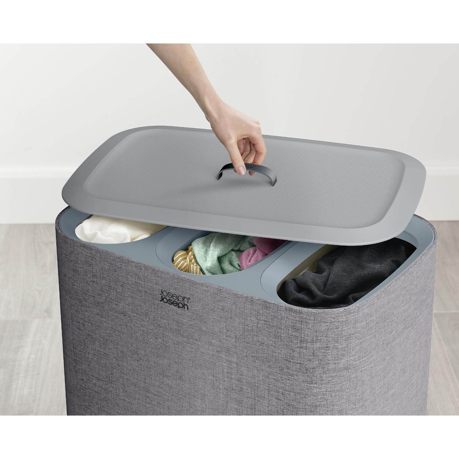 Joseph Joseph Tota Trio 90 Litre Separation Laundry Basket - Grey - Image 11