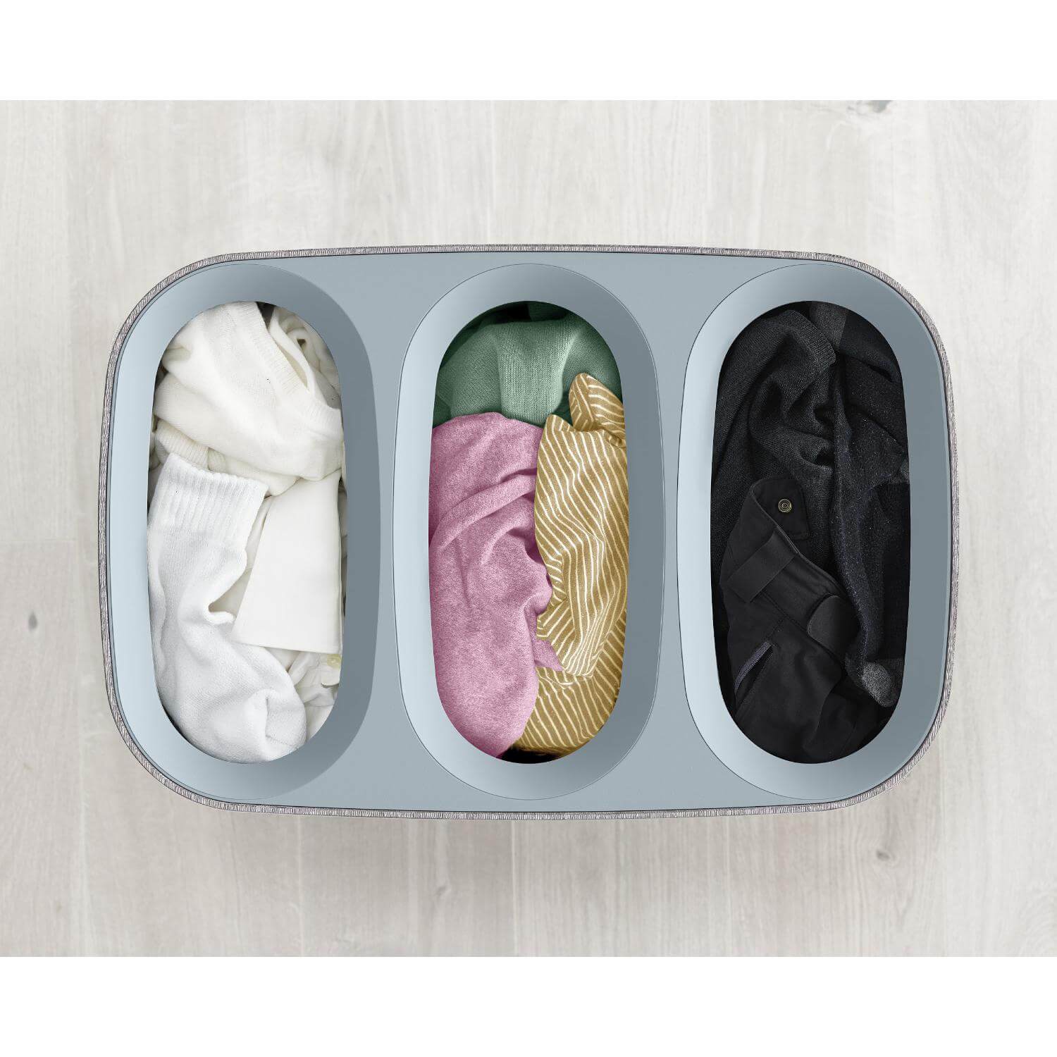 Joseph Joseph Tota Trio 90 Litre Separation Laundry Basket - Grey - Image 8