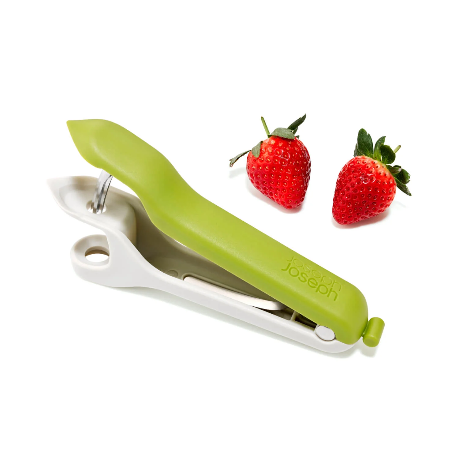 Joseph Joseph Tweezy™ 2-In-1 Pitter & Huller Tool - Green - Image 3