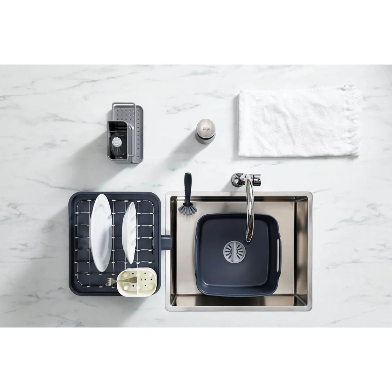 Joseph Joseph Wash & Drain Washing Up Bowl - Grey - Image 5