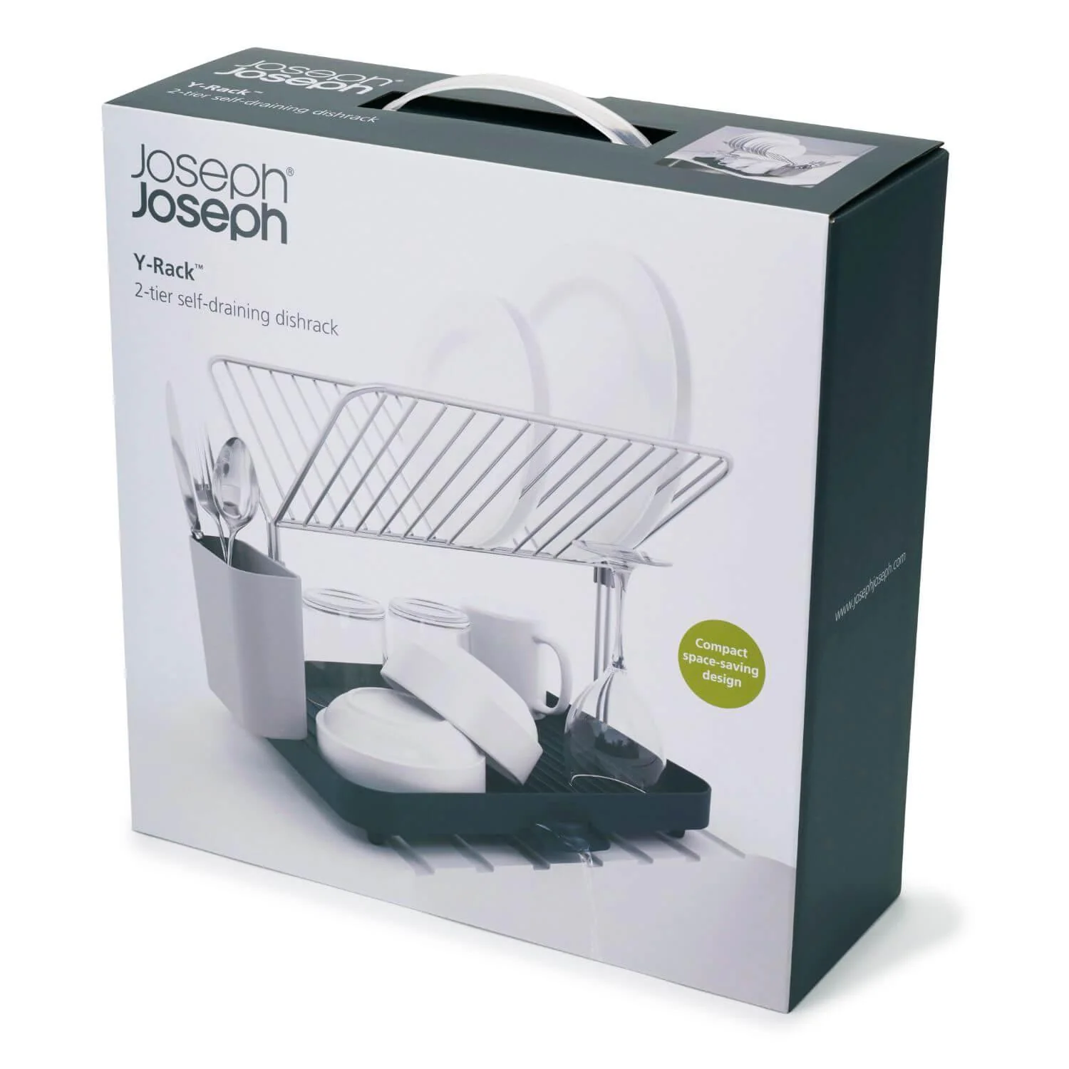 Joseph Joseph Y-Rack 2 Tier Dish Rack - Grey - Image 8