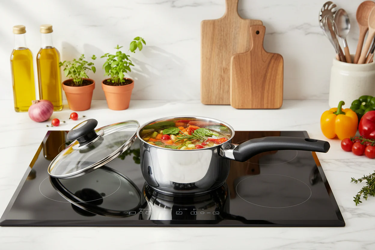 Judge Essentials 16cm Stainless Steel Saucepan With Lid - 1 Litre - Image 2