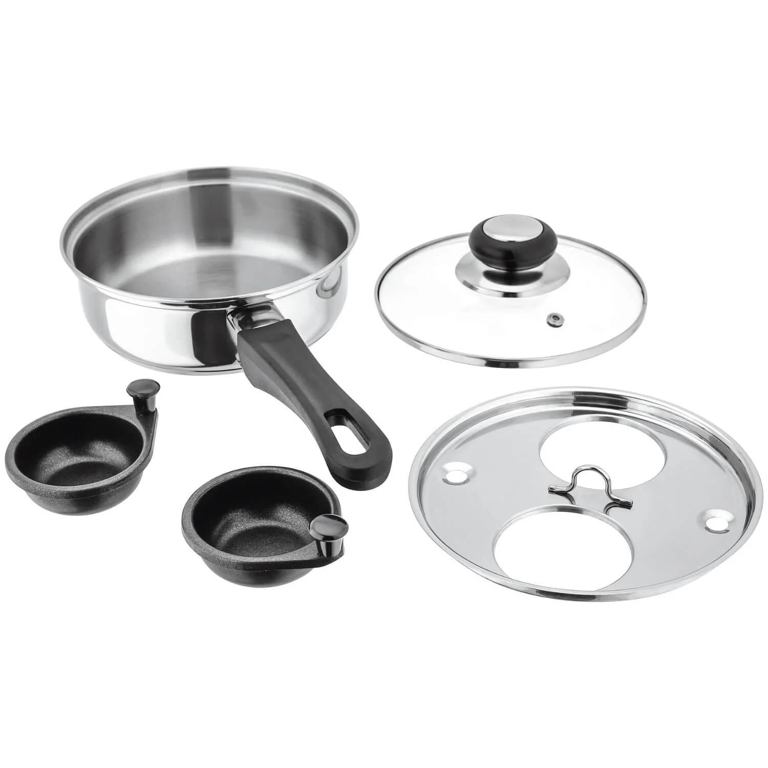 Judge Essentials Stainless Steel Egg Poacher - 2 Hole - Image 2