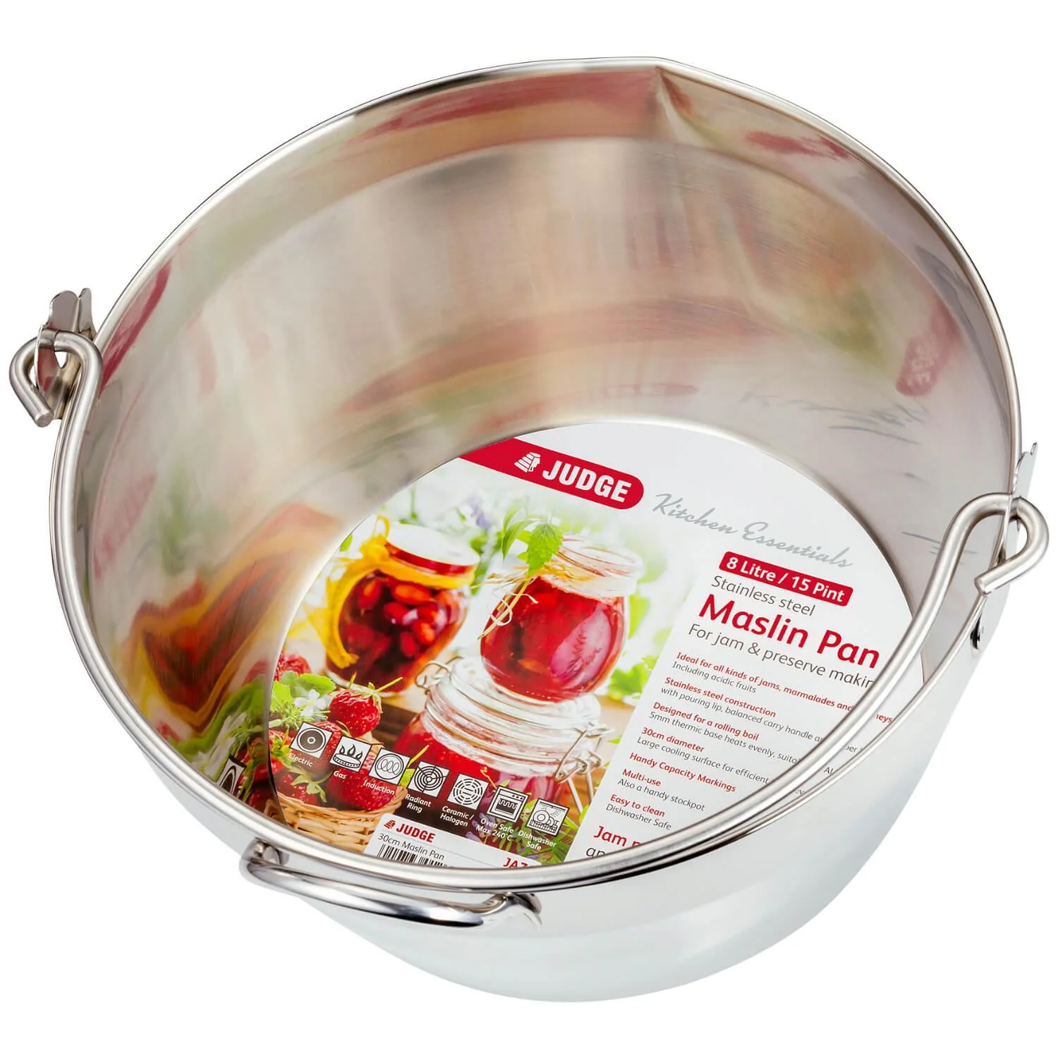 Judge Stainless Steel Maslin Pan - 30cm - Image 2