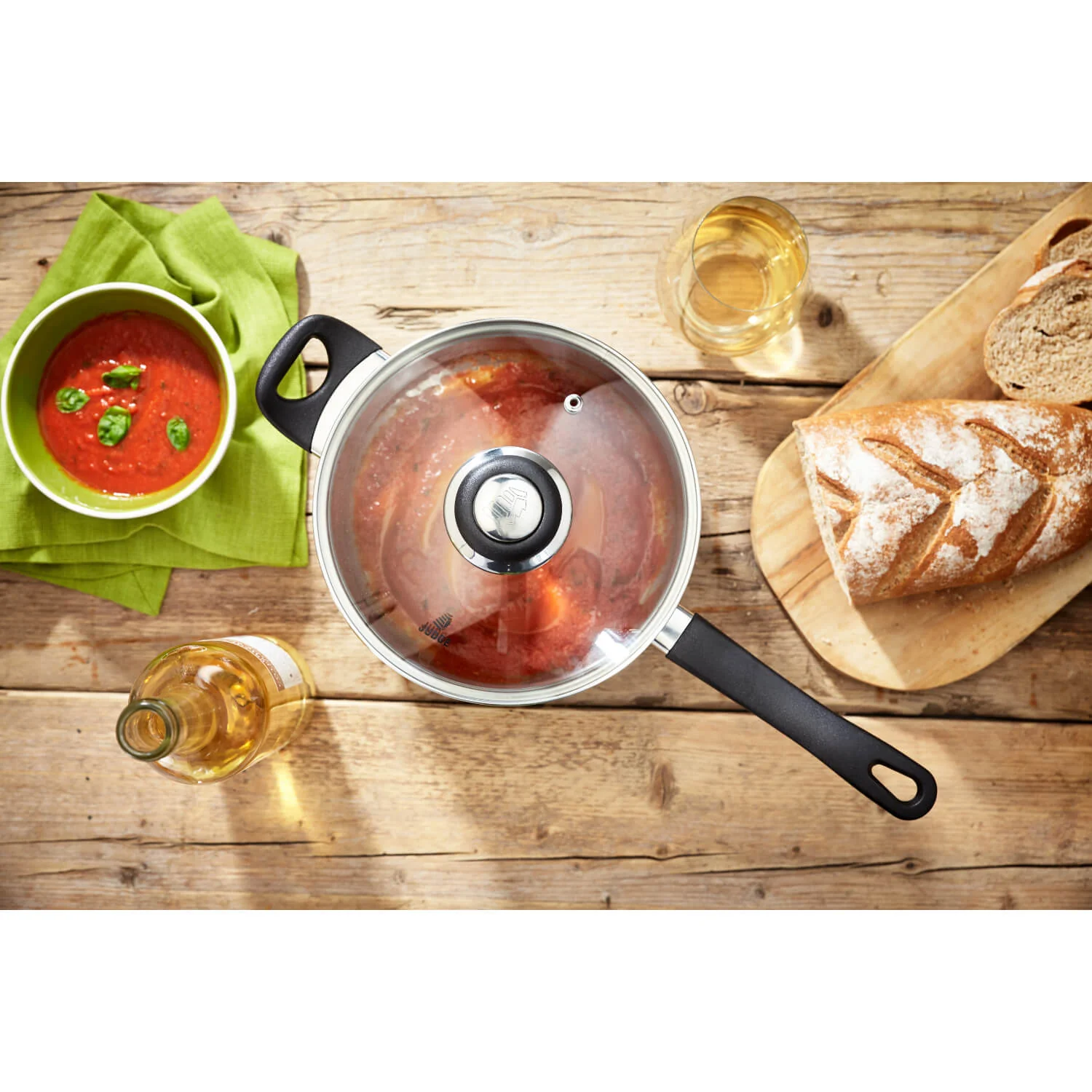 Judge Vista 22cm Stainless Steel Saucepan with Helper Handle- 4 Litre - Image 3